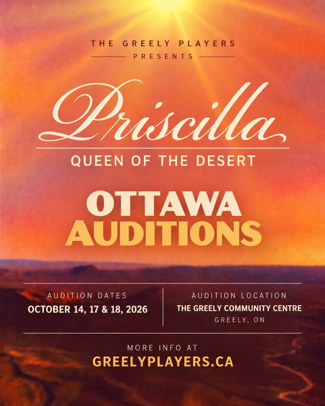 The Greely Players auditions for Priscilla, Queen of the Desert