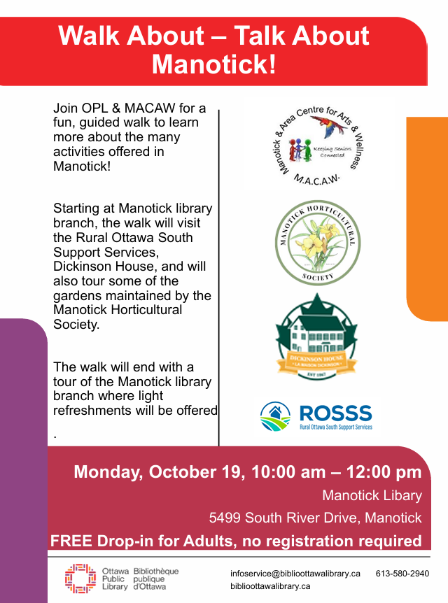 Walk About - Talk About Manotick
