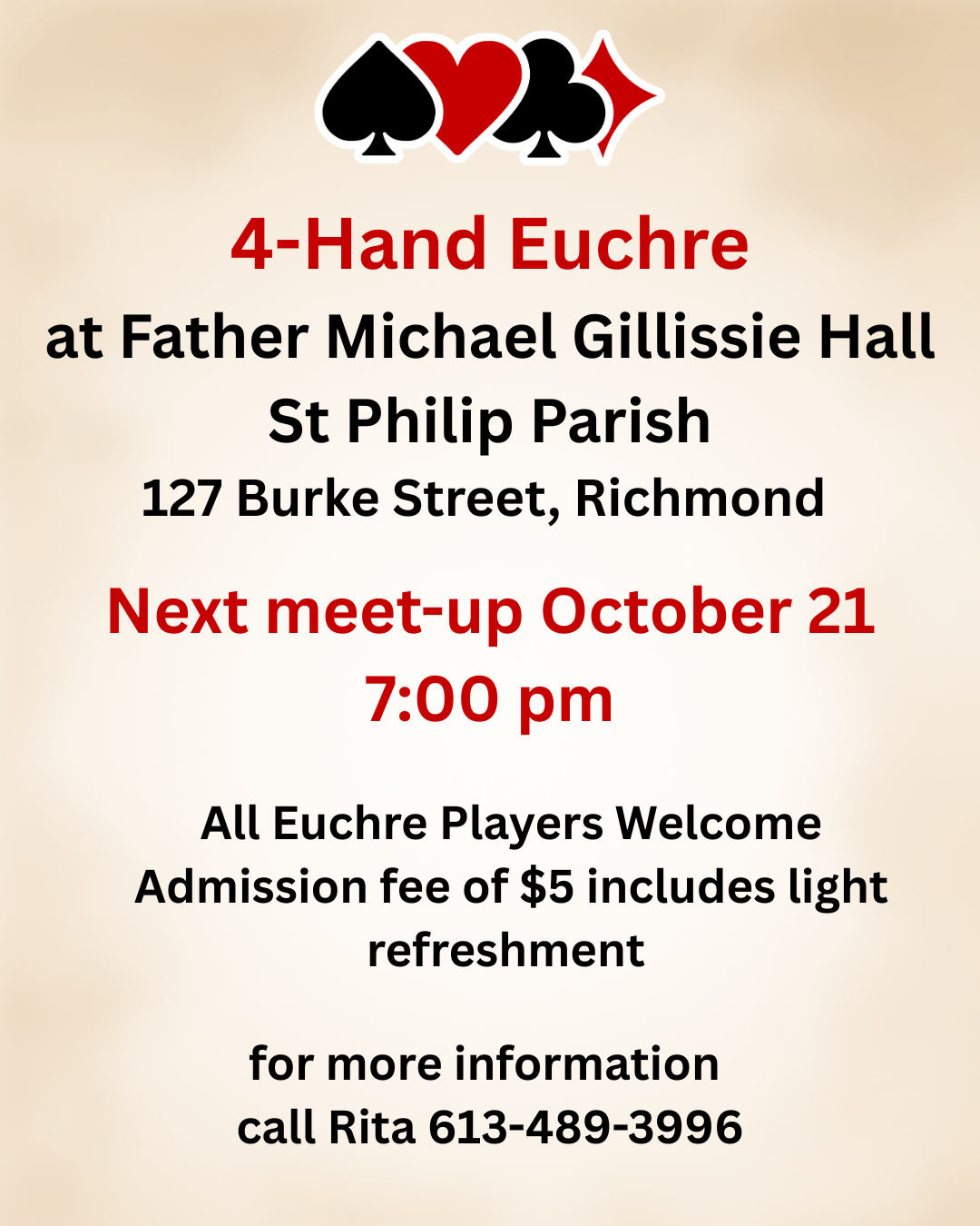 4-hand Euchre at St. Philip Parish