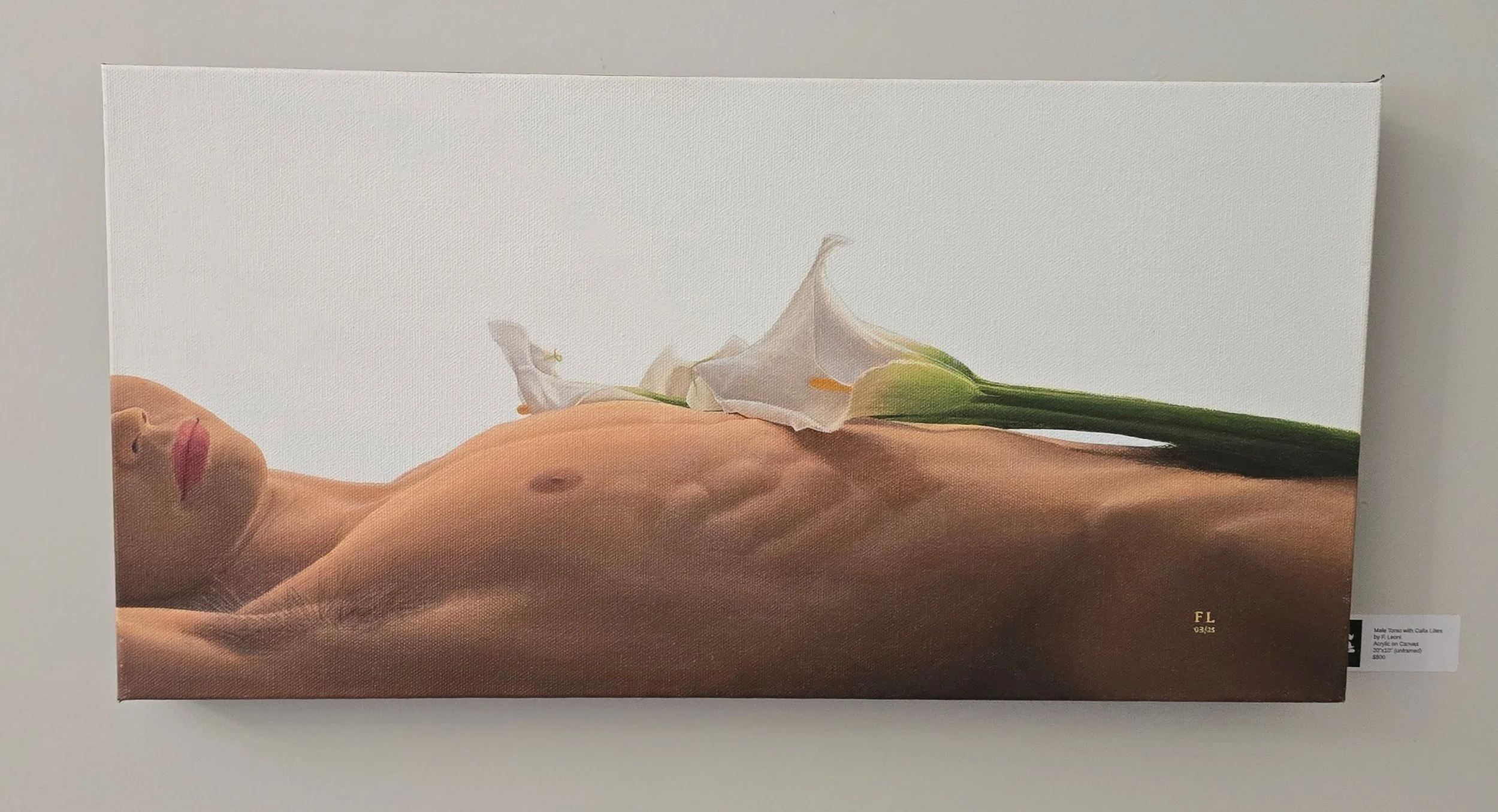 Male Torso with Calla Lilies