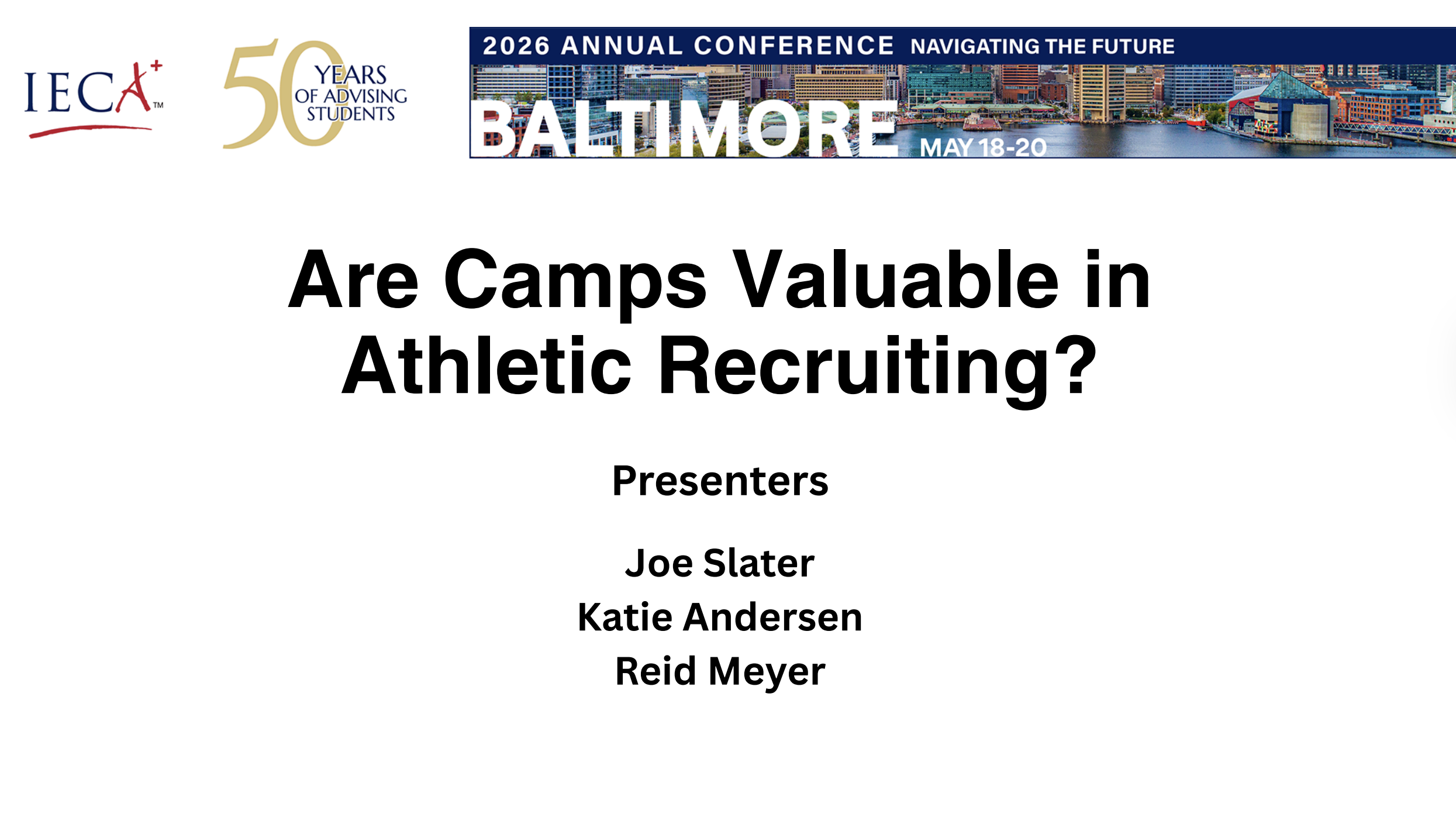 IECA Baltimore: Prospect Camp Presentation