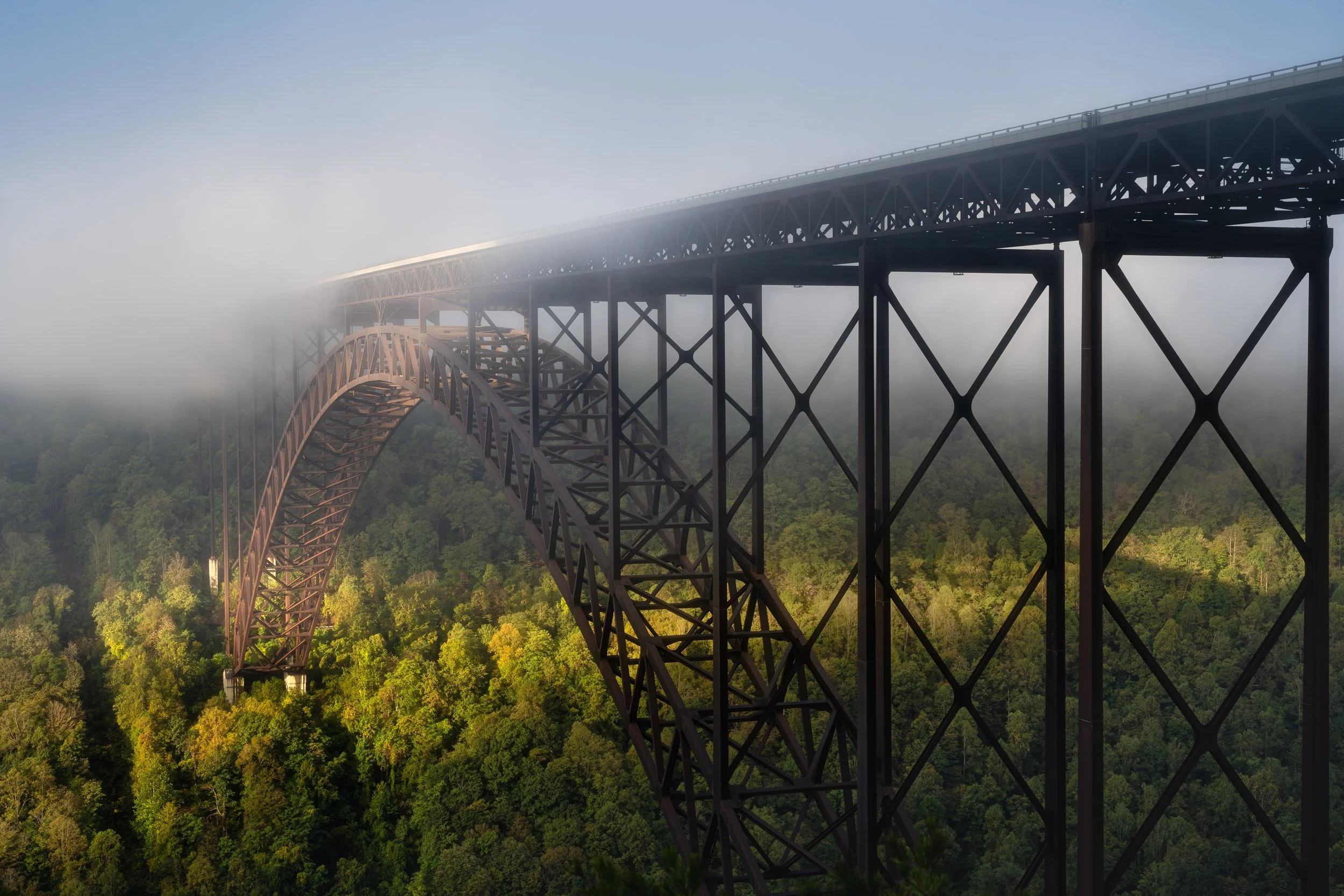 New River Gorge Bridge in Fog — Study II