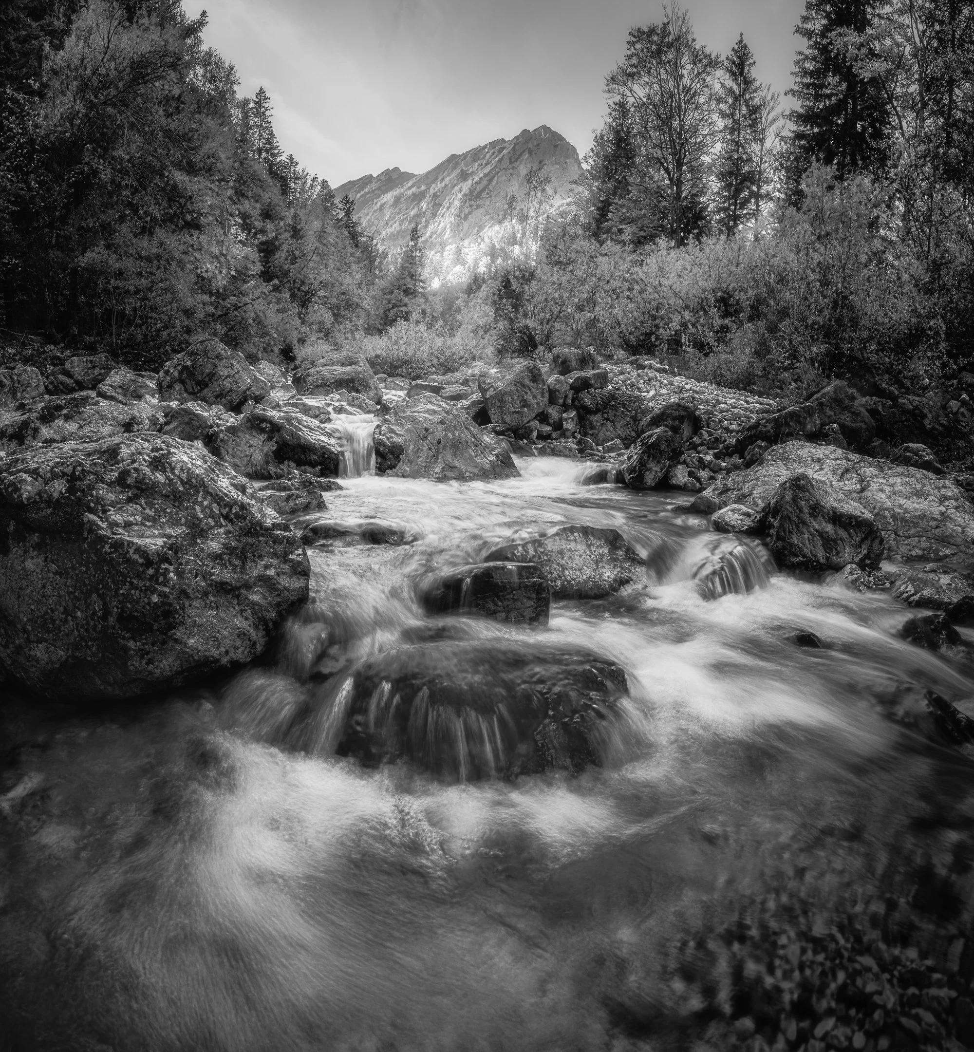 In the Julian Alps in Monochrome