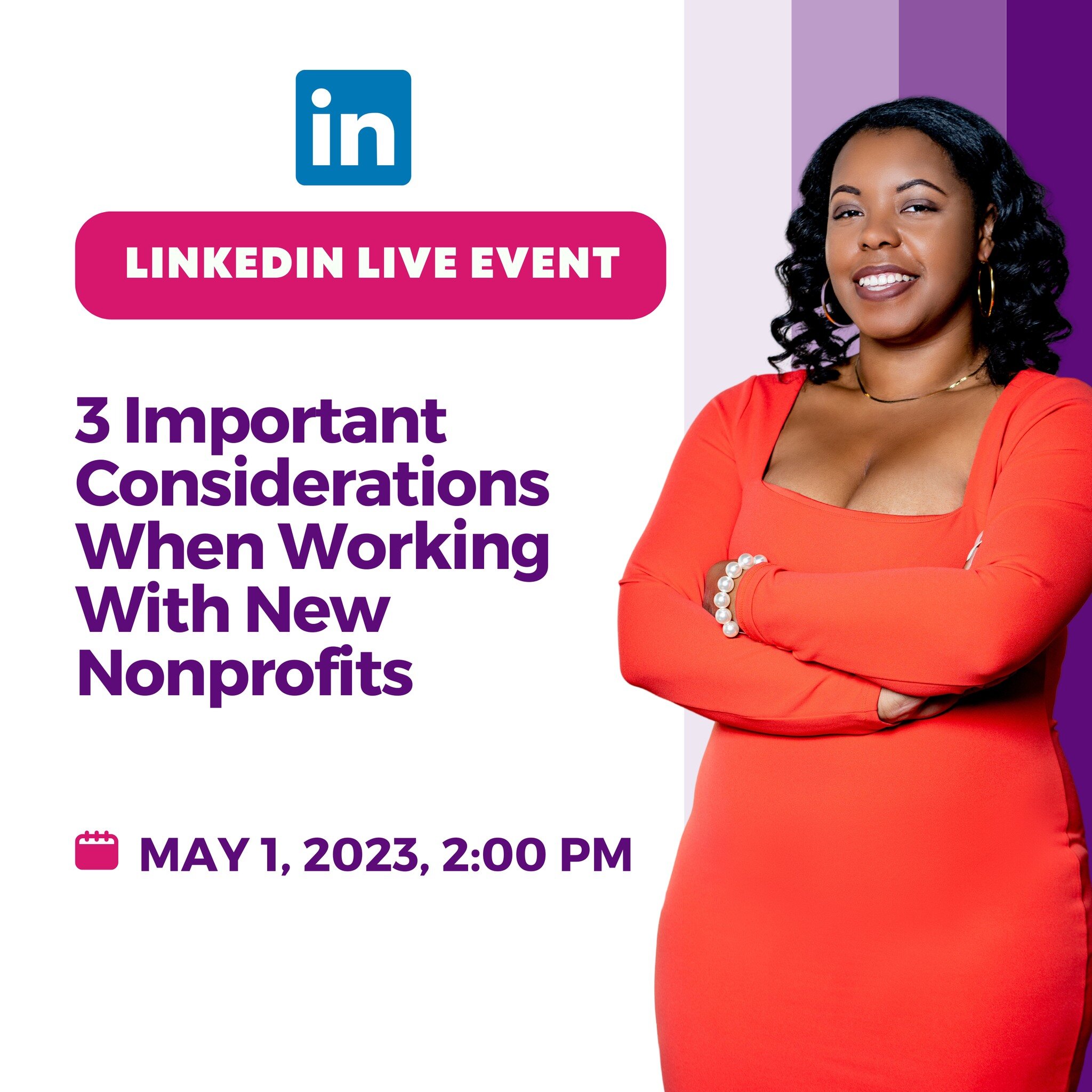 I'm taking over LinkedIn y'all! Join me today at 2pm EST as I share 3 important considerations that funders and supporters should keep in mind when working with new nonprofits.

This year, I'm being unapologetic about lifting up the stories and exper