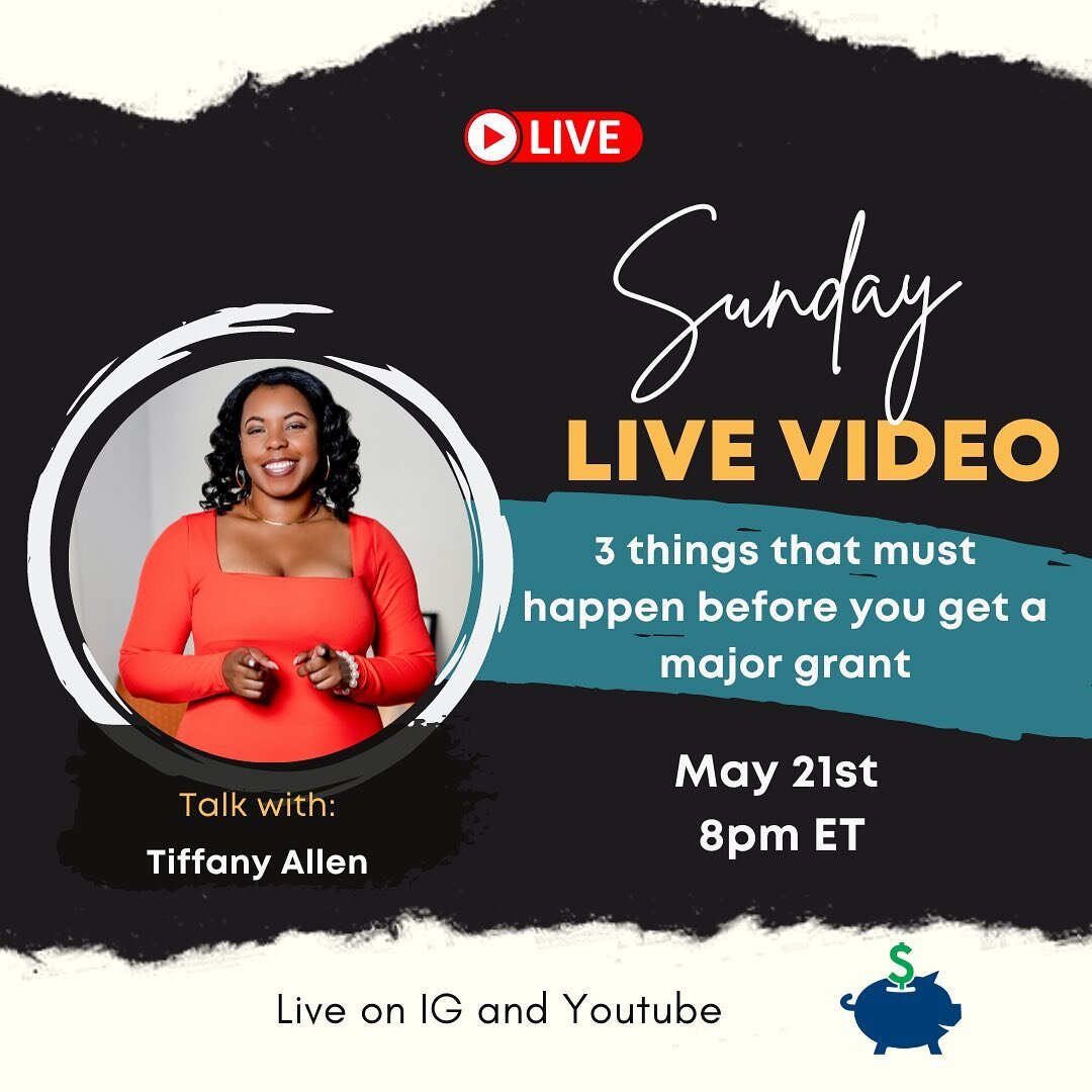 Are you struggling with getting a substantial grant? In this live video, I'm sharing 3 important things you need to do to become grant ready. All this month we'll be talking about grants! Share this with someone who needs this information. #nonprofit