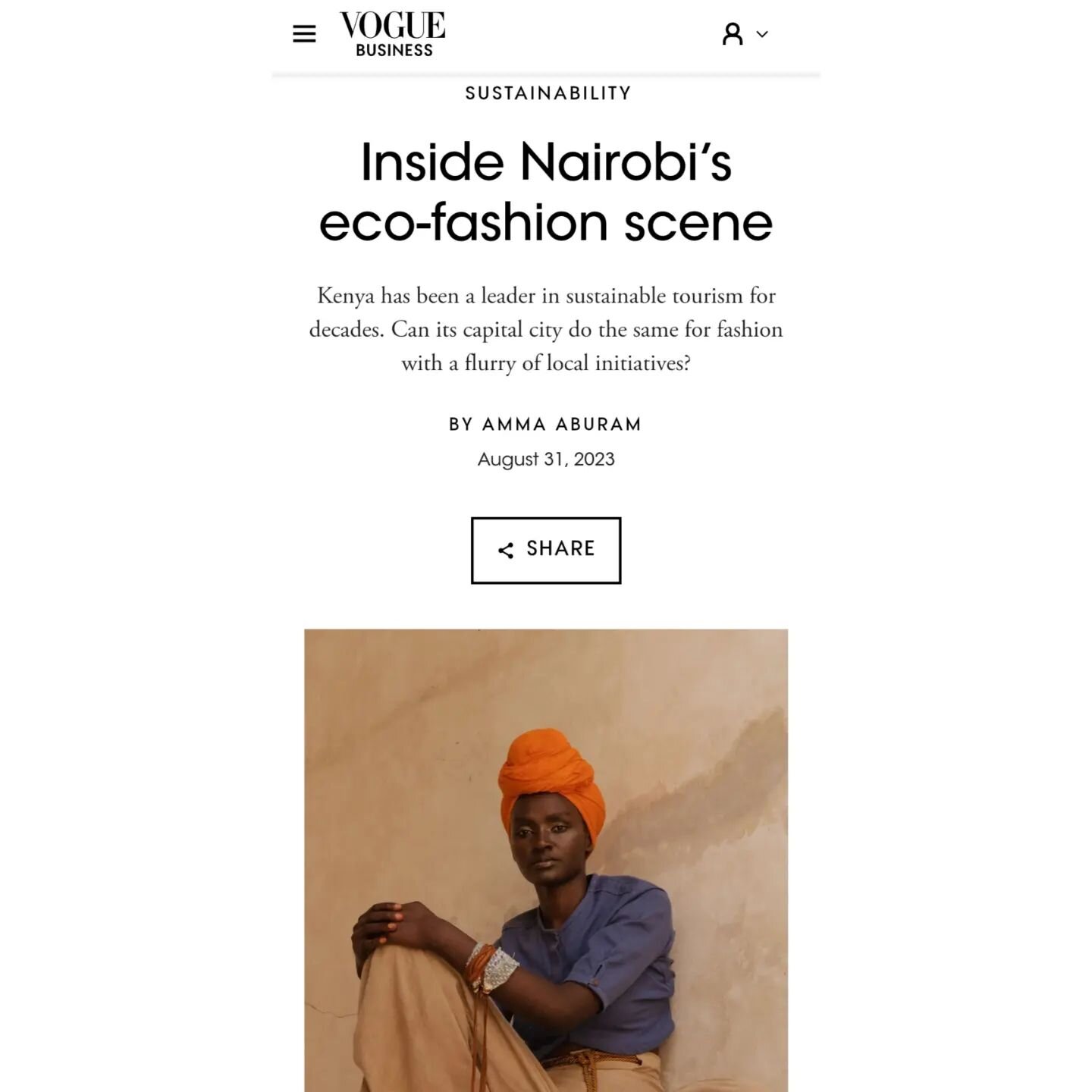 Thrilled to share yet another feature of our Brand on @voguebusiness 🥳 Thank you Amma of @styleand.sustain for recognizing Maisha's journey towards sustainability. 🌹

Fun fact, while sustainability is now central to our brand, it did not start that