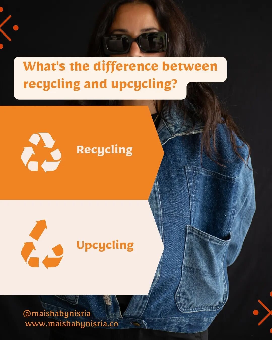 Let's clear the confusion! 🔄♻️ We often get asked about the difference between upcycling and recycling. 
Here's a quick breakdown: 

Recycling involves breaking down materials and reusing them to create new products. While recycling is important for