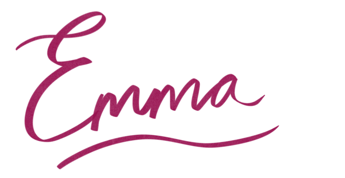 Handwritten red logo of the name "Emma" by Emma Winterschladen