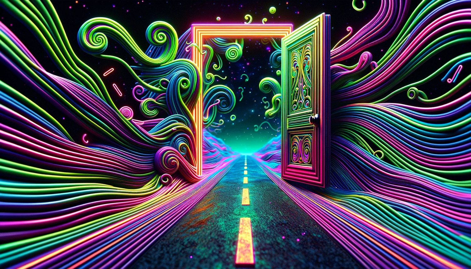the portal, an artistic doorway into the silent disco