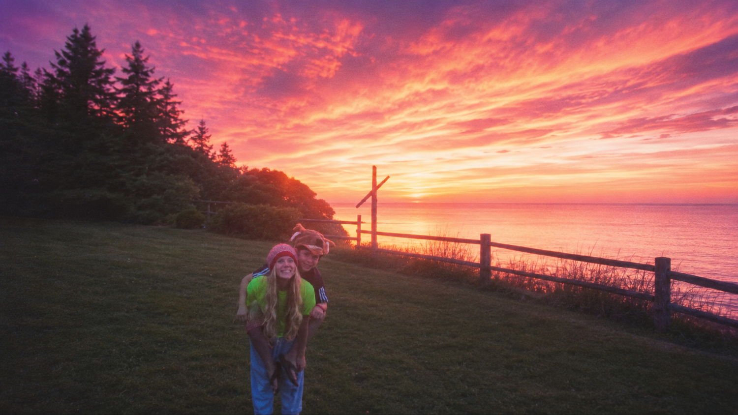 andie standing at sunset on the pugwash shore