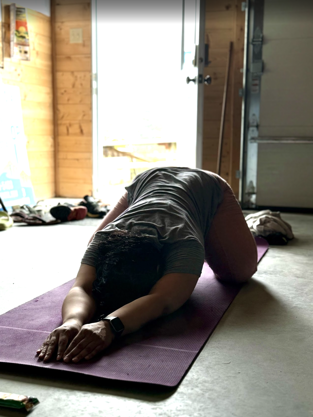 yoga in the surf shop