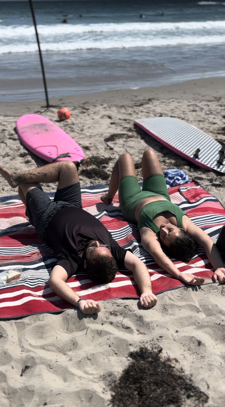 beach yoga at the retreat