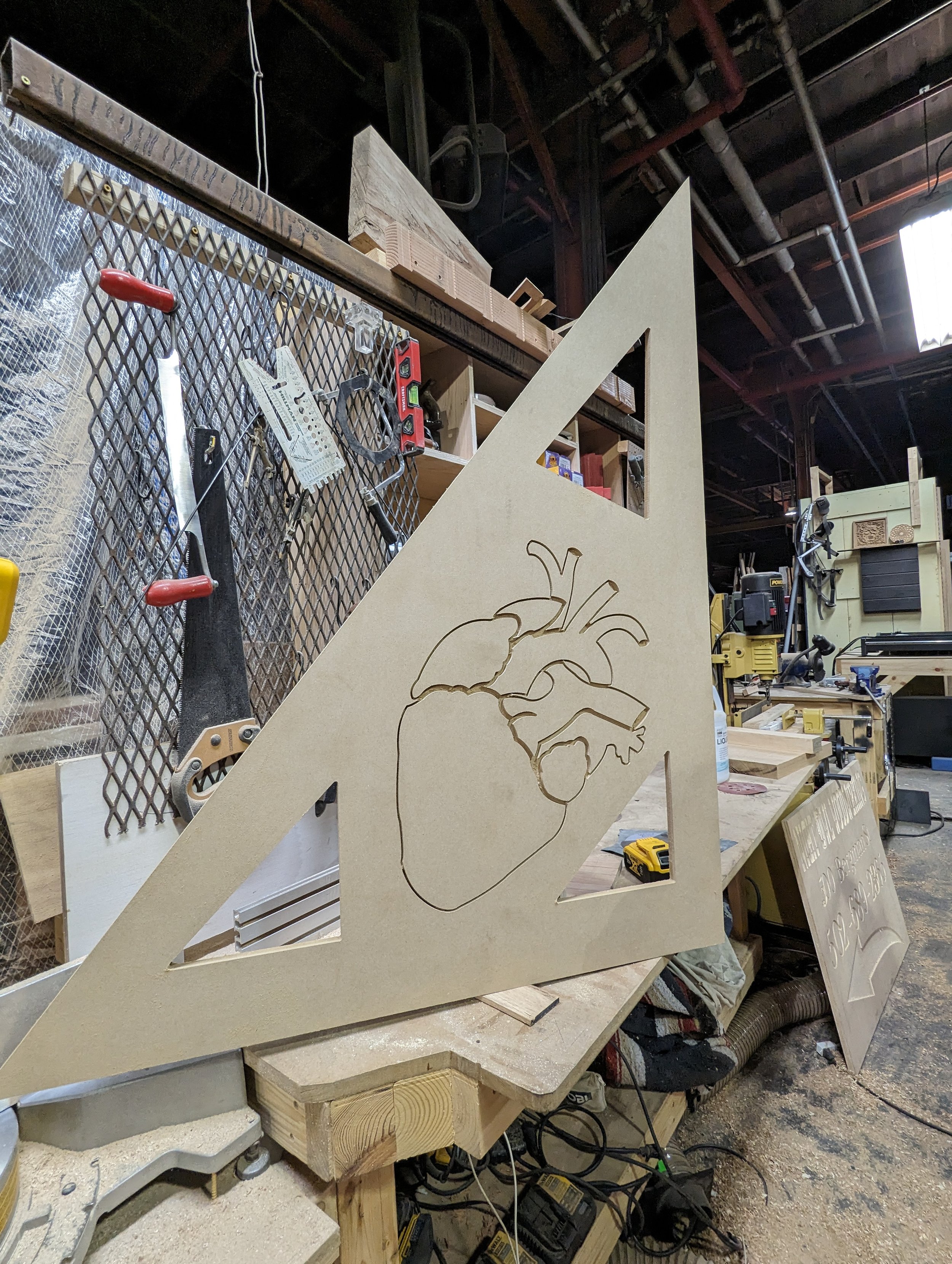 My love triangle.  Its massive.  Mdf and acrylic versions available in shop. 