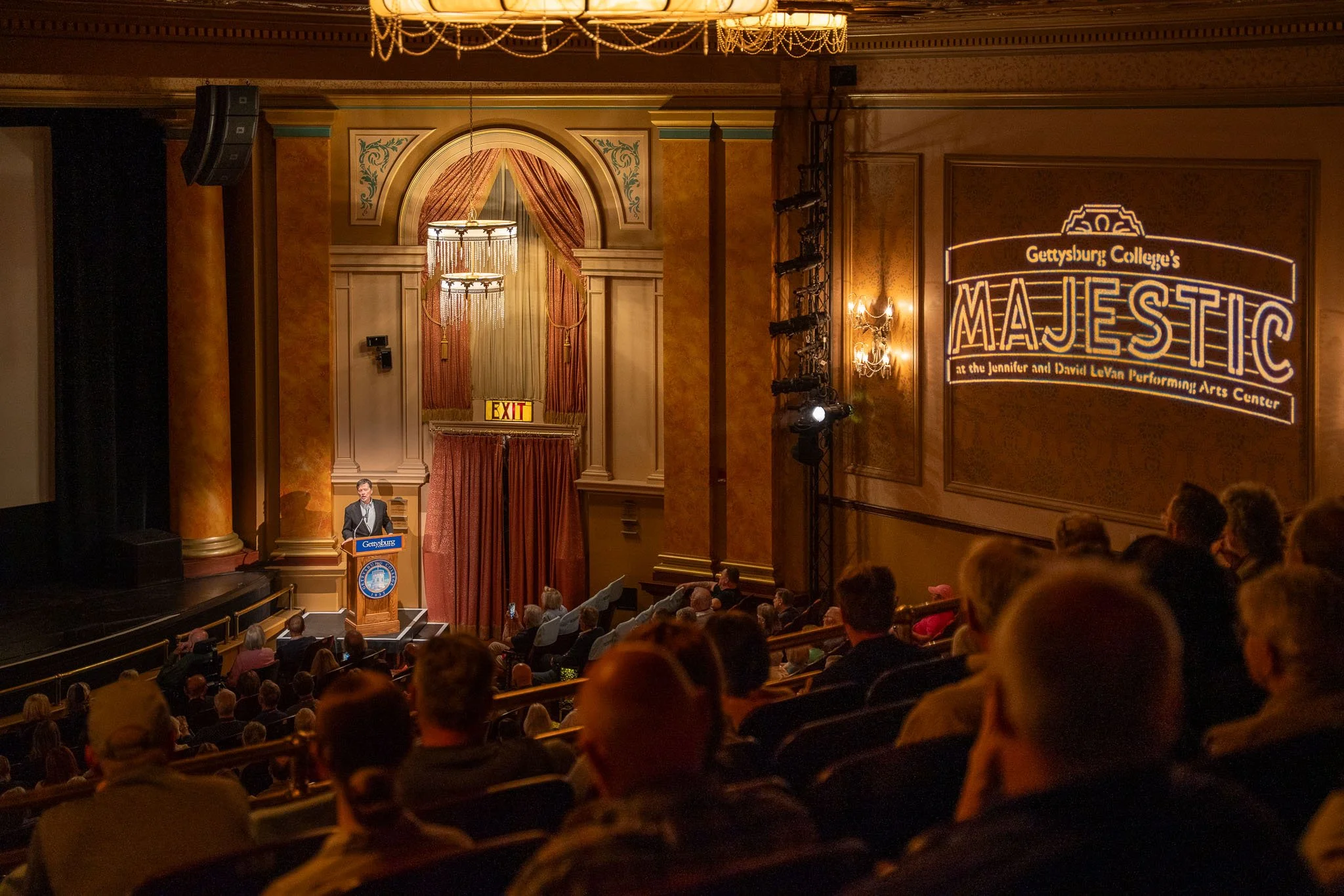 Ken Burns speaks at the historic Majestic Theater