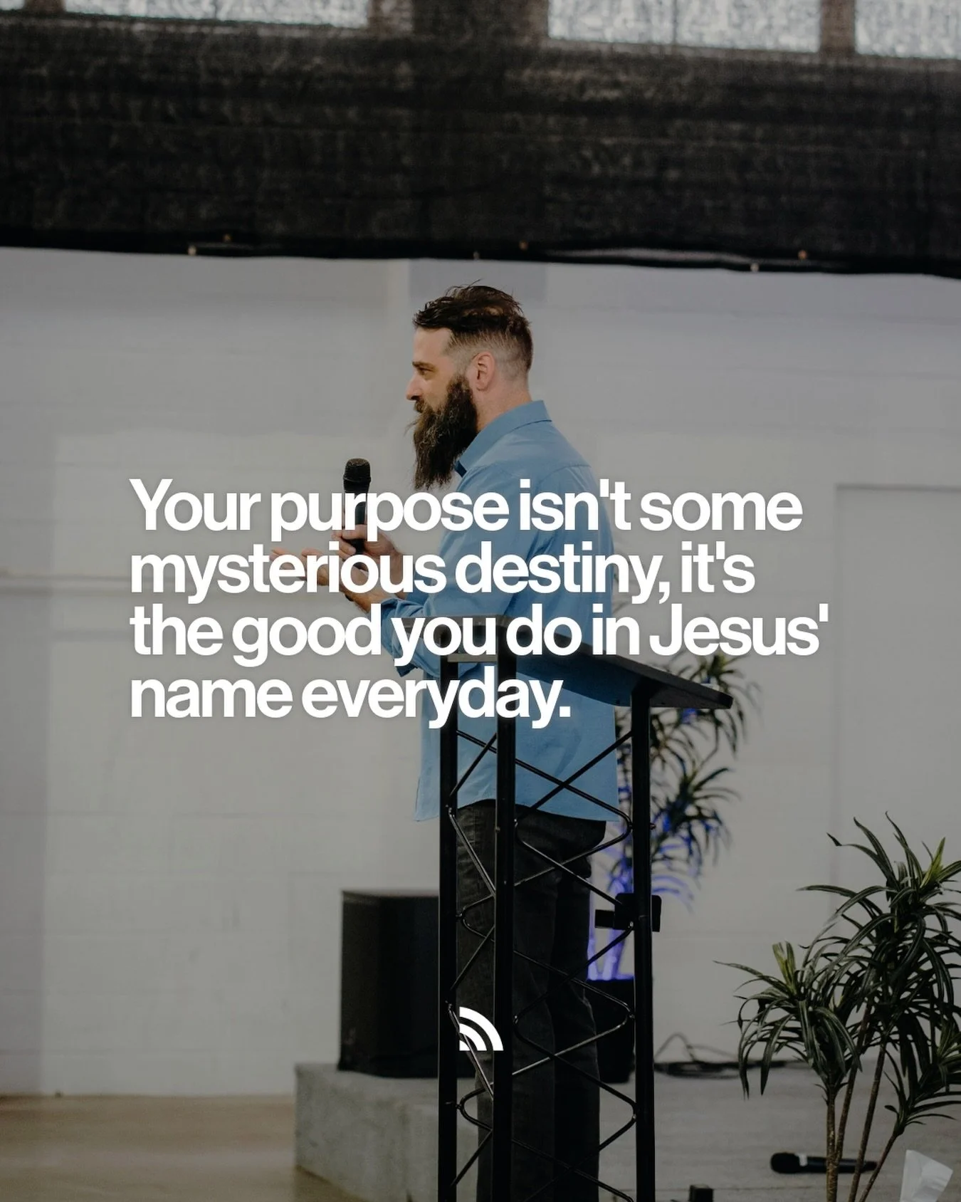 Your purpose isn&rsquo;t some mysterious destiny &mdash; it&rsquo;s the good you do in Jesus&rsquo; name every day. ❤️☀️