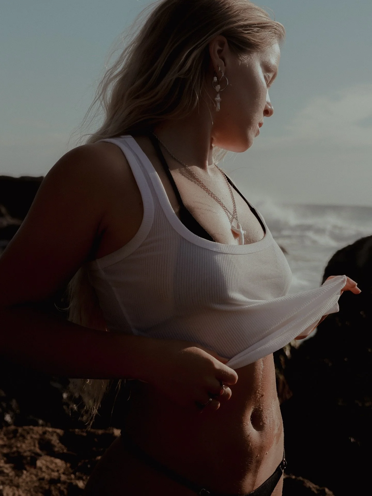 The Cross Necklace in silver, a statement 
Made to last through surf, sweat and saltwater. Always with you.