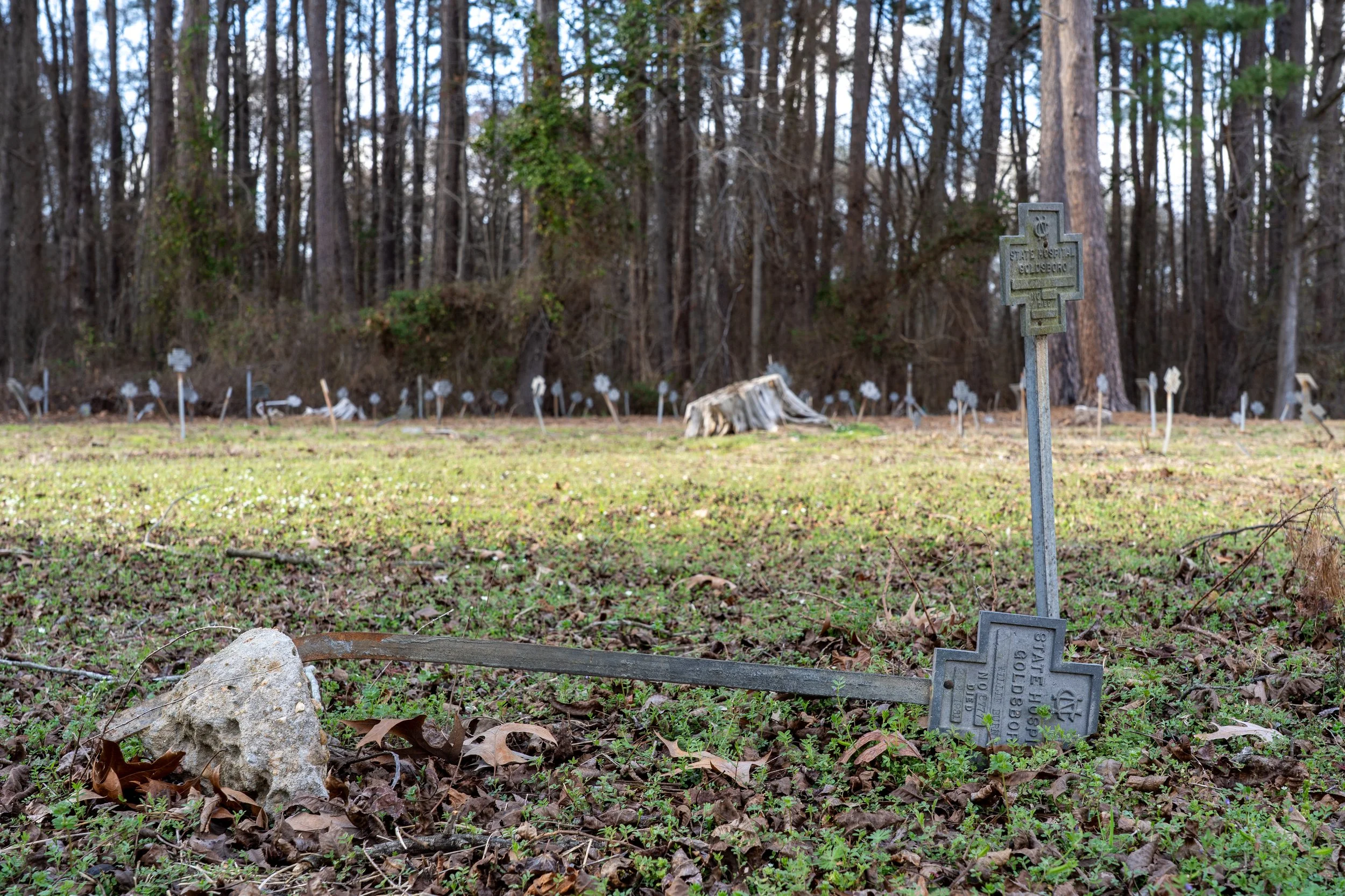 Neglected Headstones. State Hospital, NC