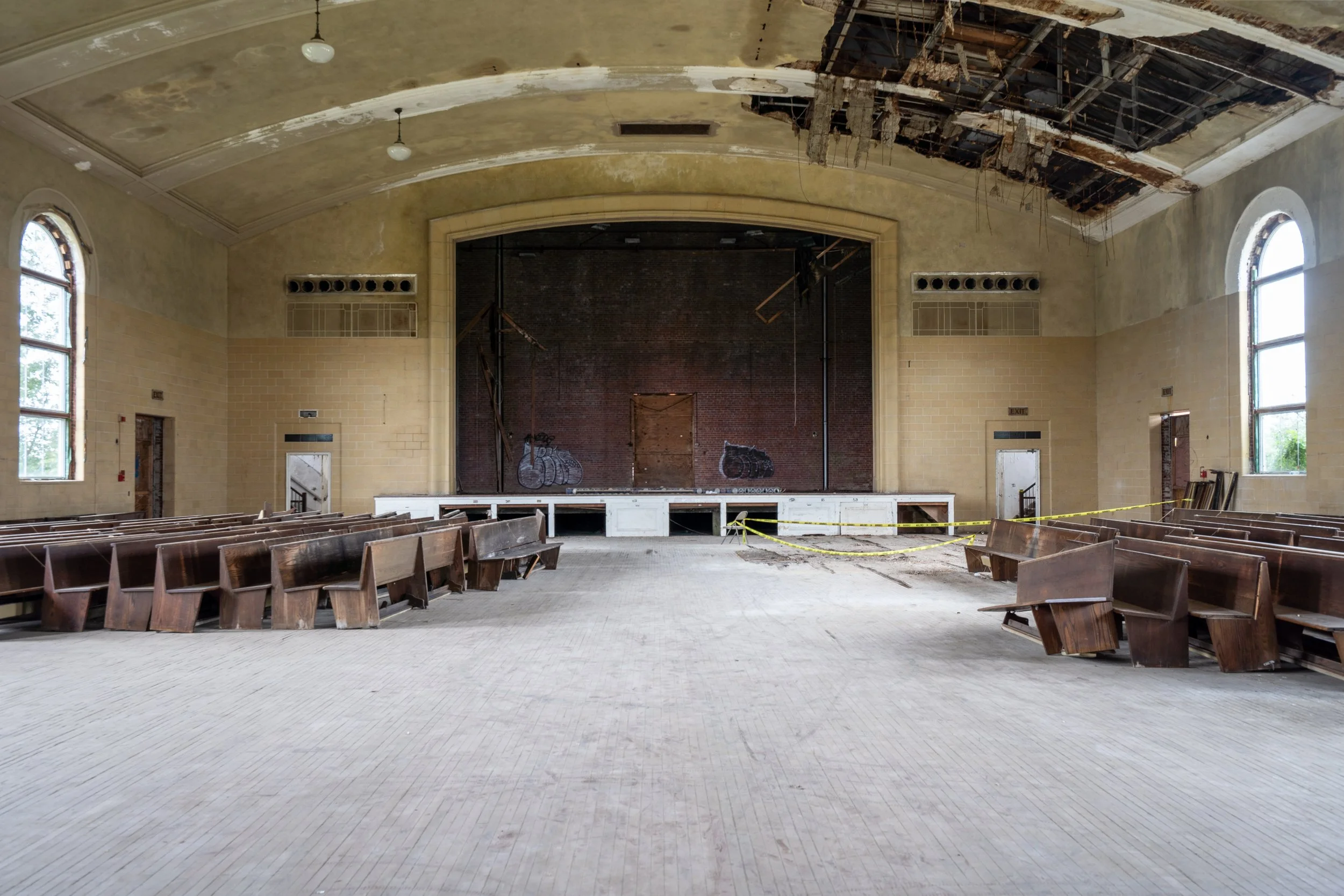 Theater. Central Islip State Hospital, NY