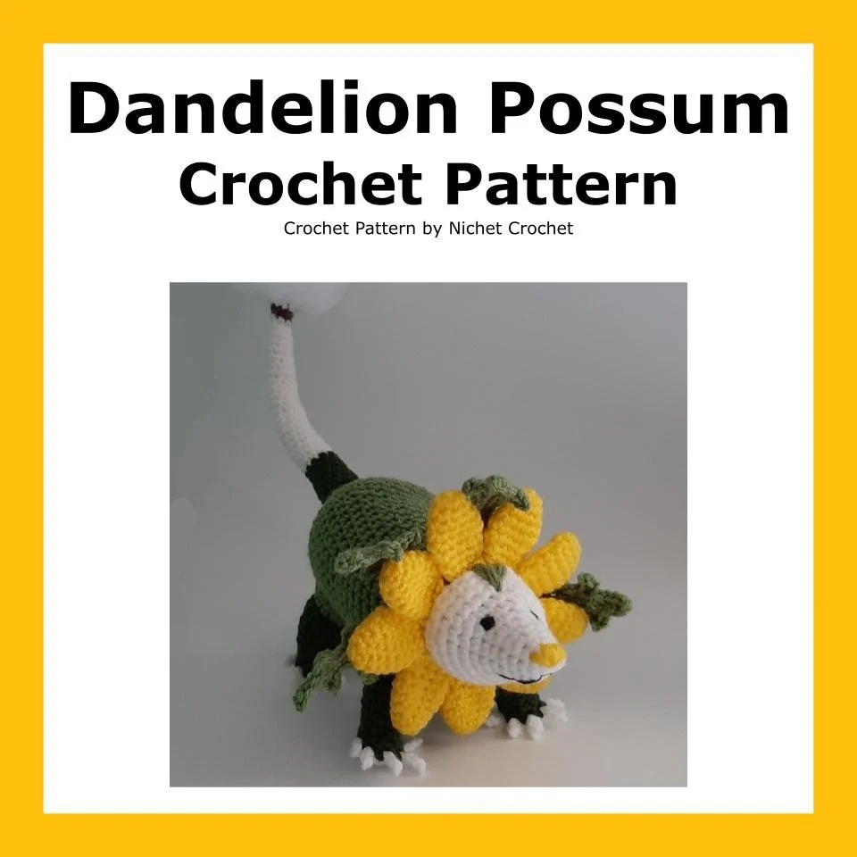 Clown Possum Crochet Pattern — Nichet Crochet - Crochet Opossums