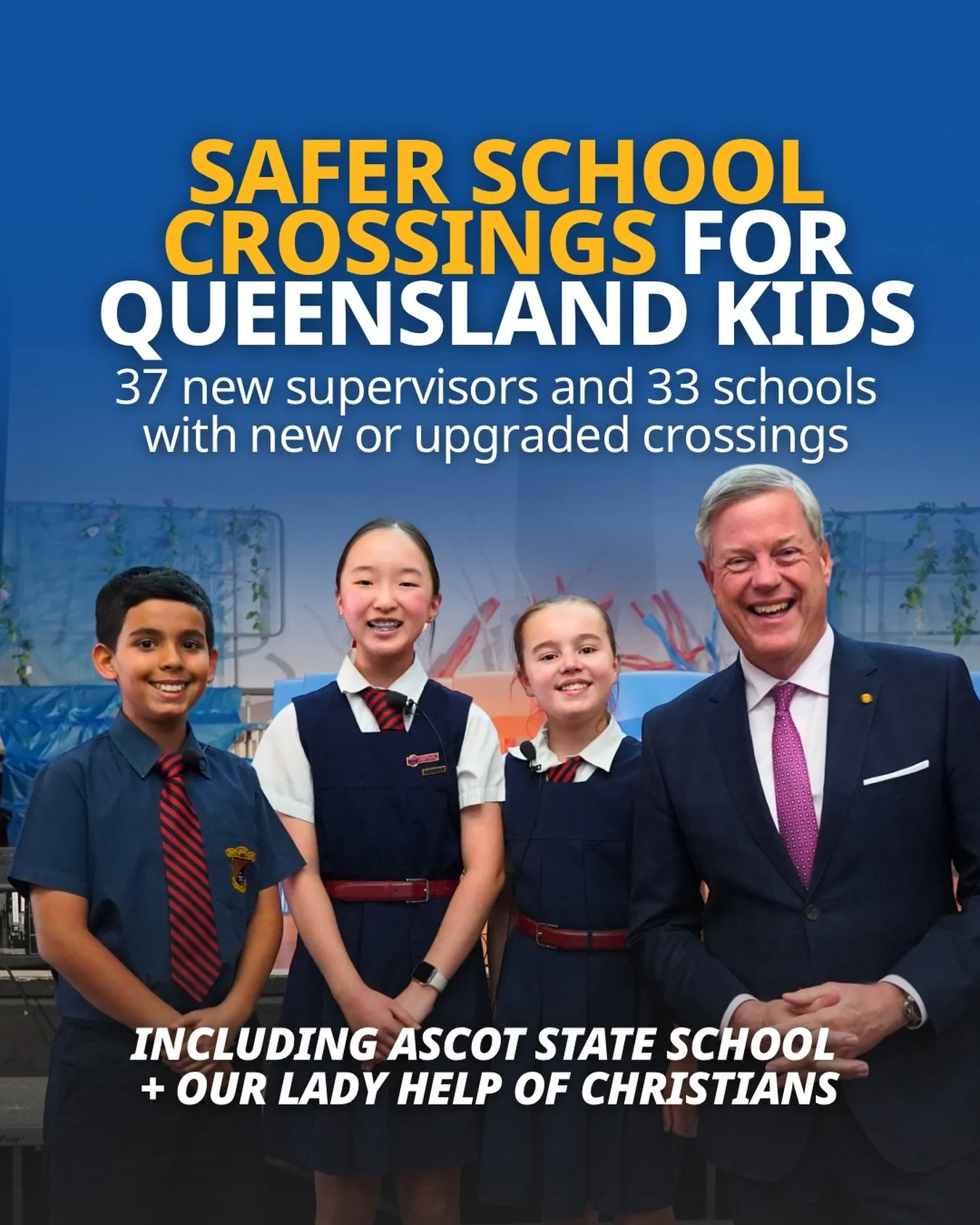 New Crossing Supervisors for Ascot State School &amp; Our Lady Help of Christians