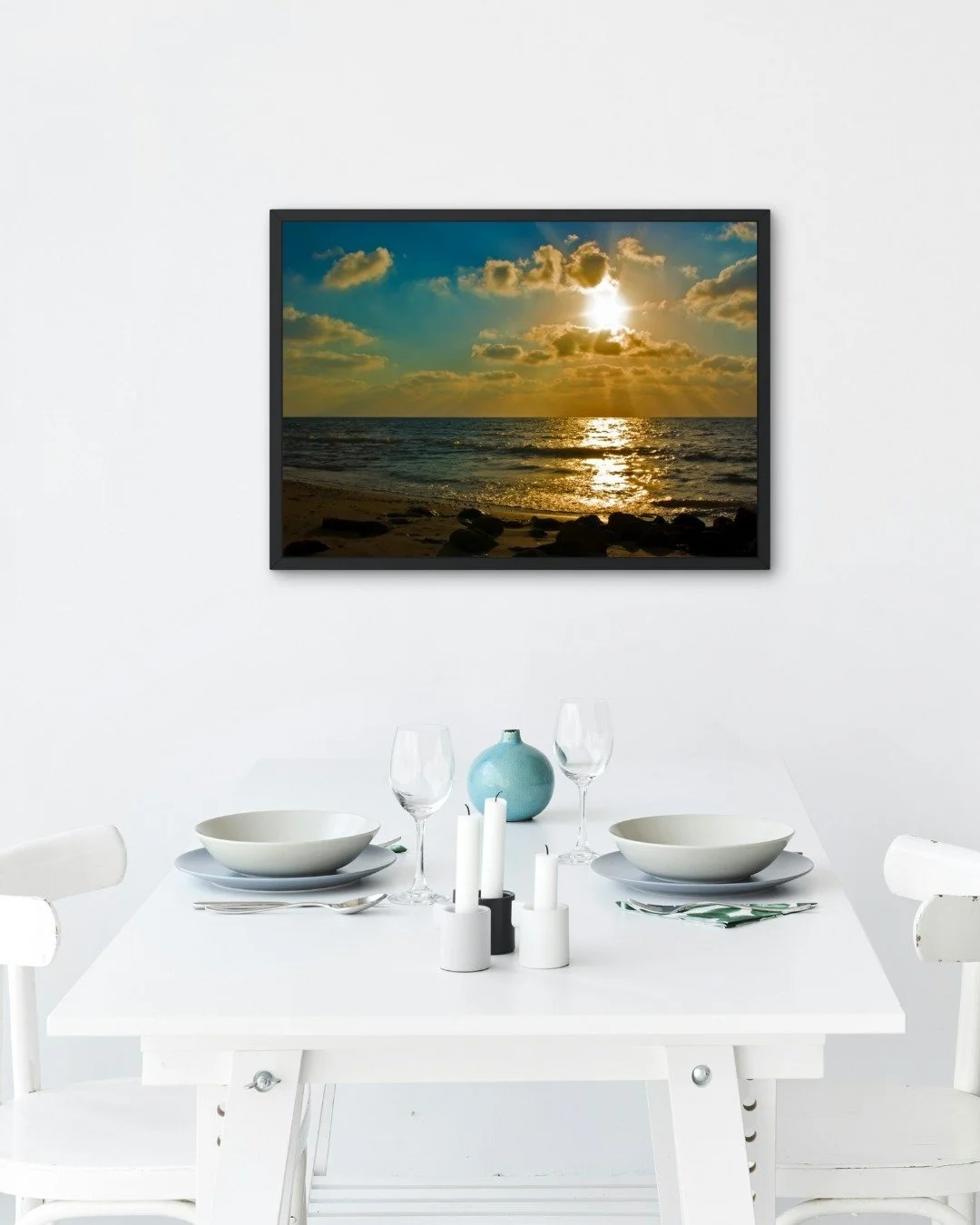 One artwork, countless ways to experience it. ✨
Sunset Over the Sea in Tartus, Syria (2007) isn’t just a photograph — it’s a moment of calm, taken on a peaceful day on the beach, captured forever. 
Whether on a clean modern wall,