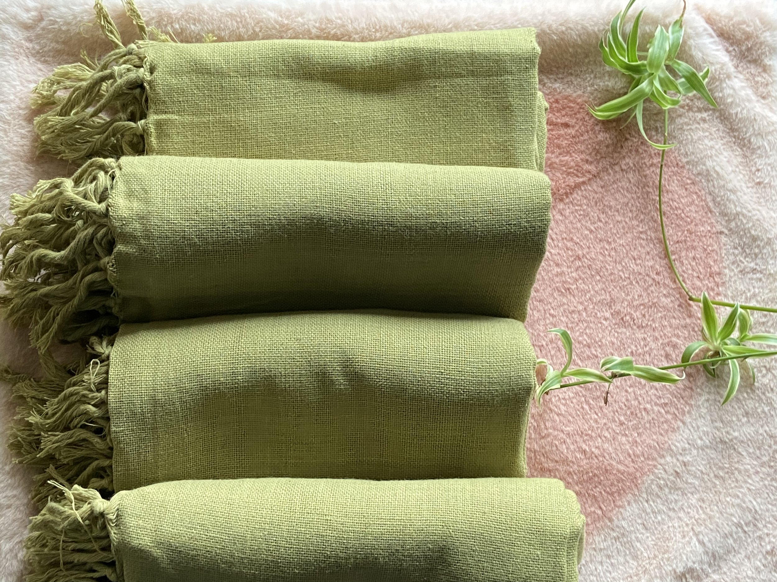 Ayurvastra herbal dyed organic cotton towel