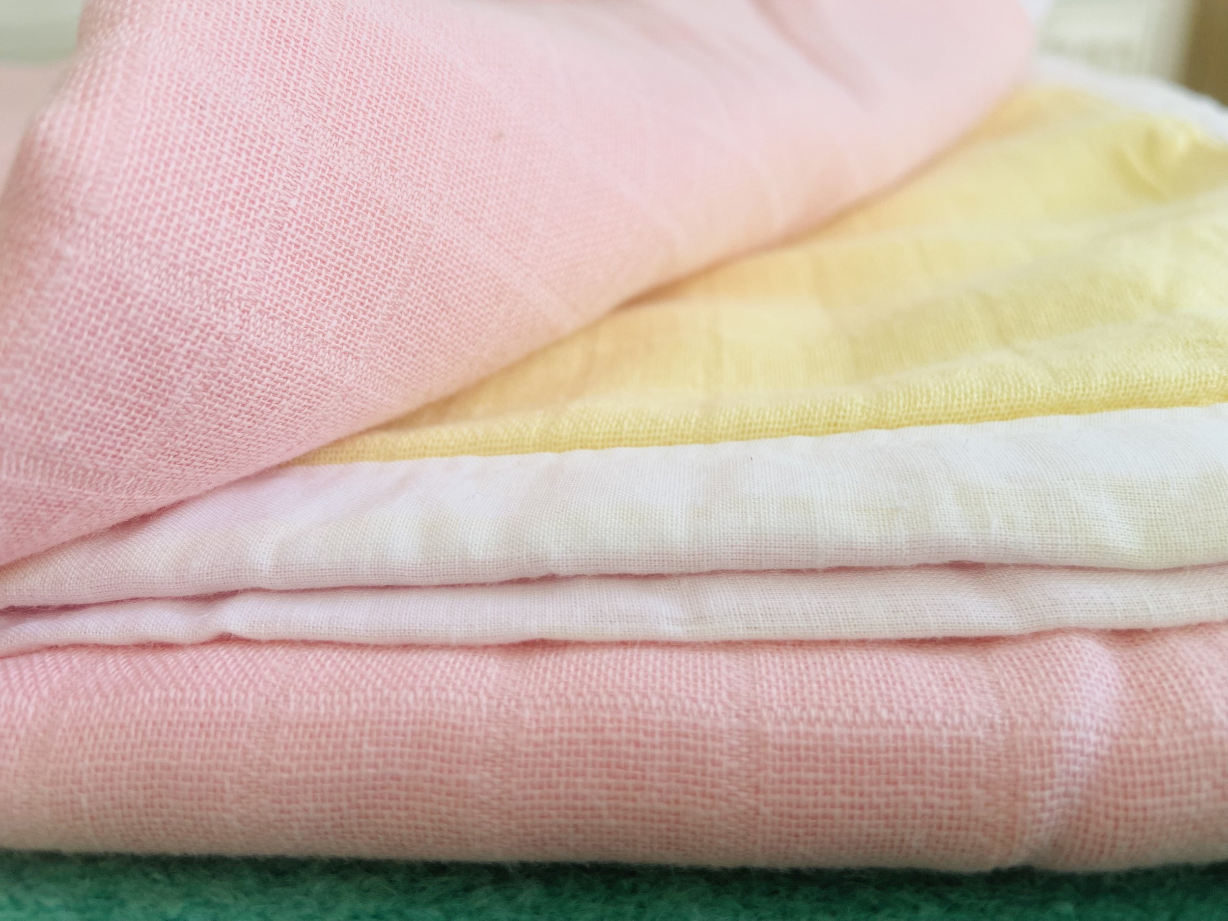 Naturally dyed baby swaddle cloth
