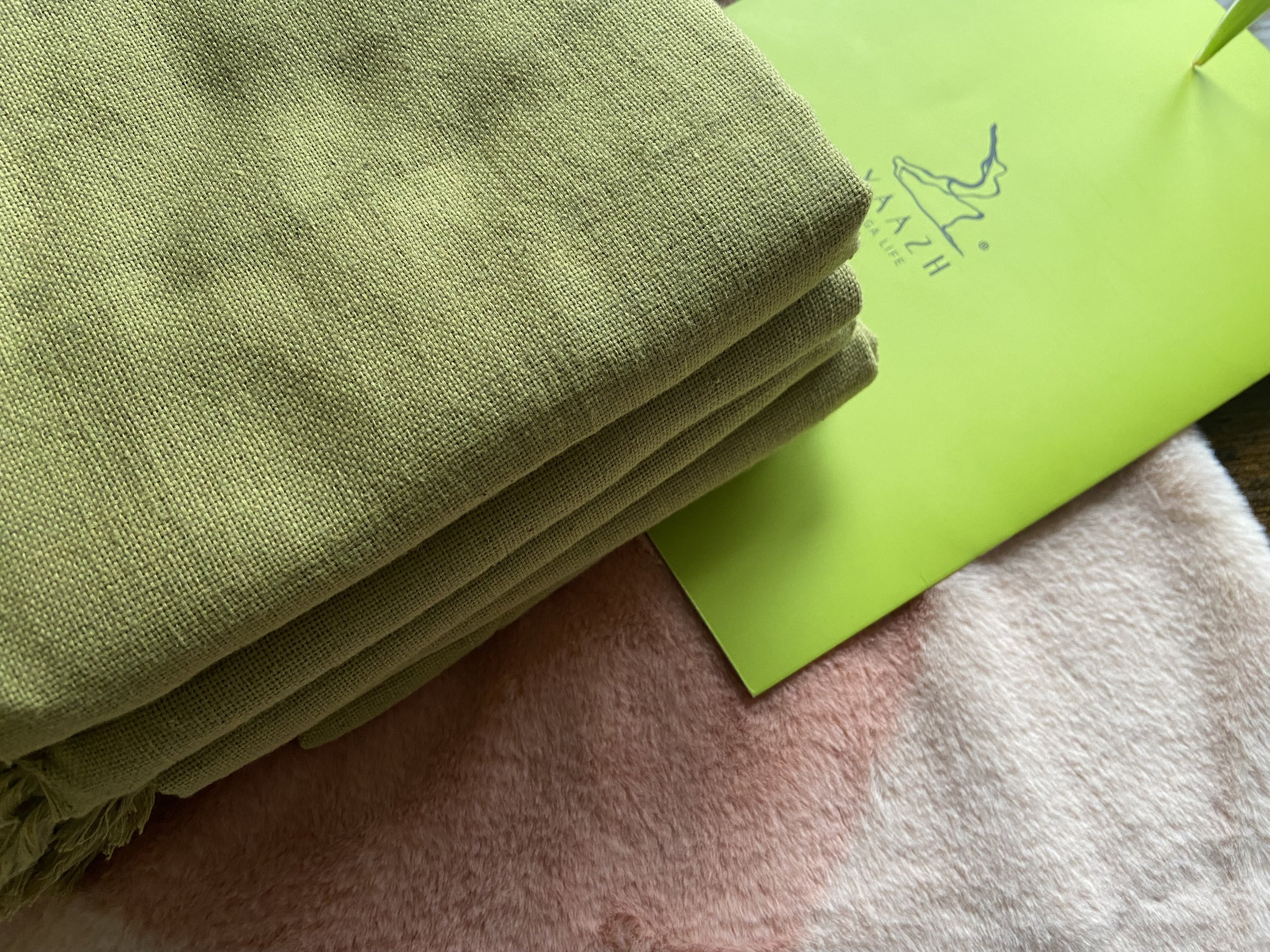 Tulsi dyed towel