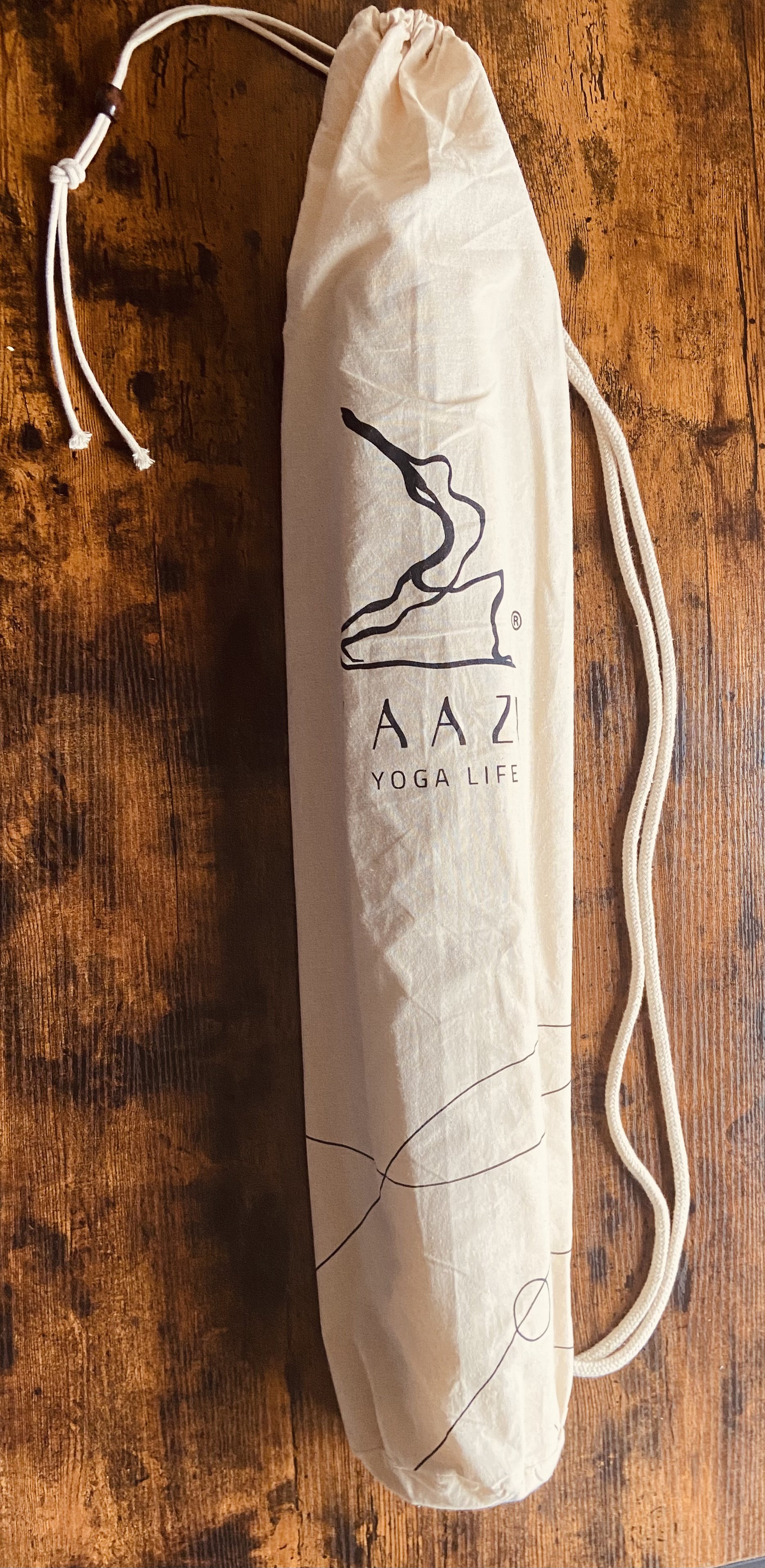 Ayurvedic Indian Herbal dyed cotton yoga rug( Tulsi - Green)