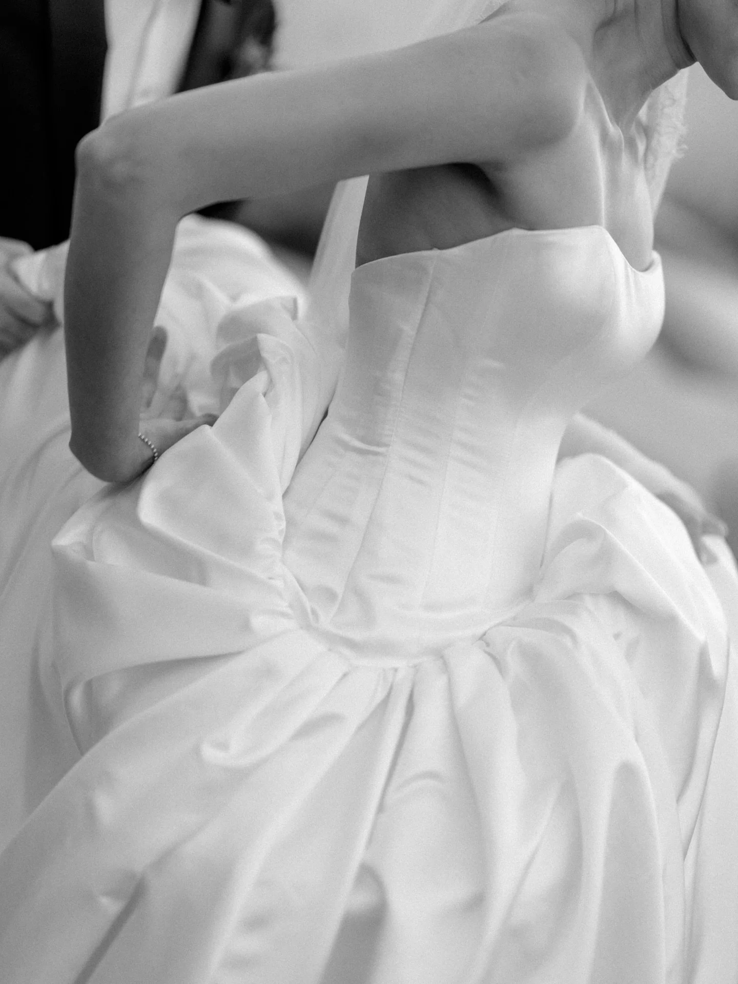 Nothing like a basque waist wedding dress