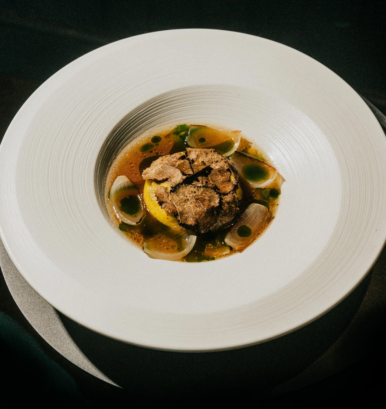 A dish from Thompson’s tasting menu