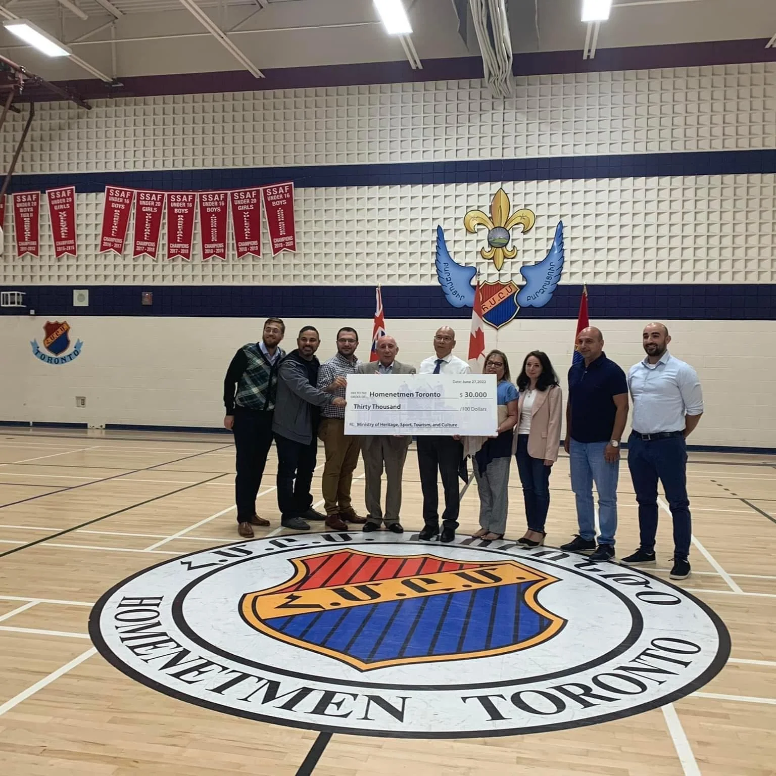 Homenetmen Toronto receives $30,000 grant from the Ontario Government