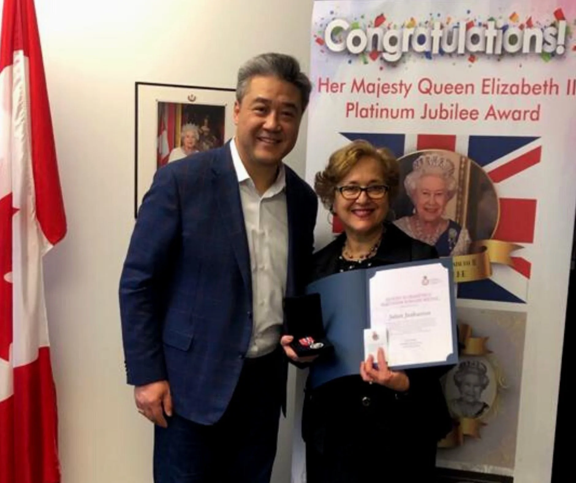 Juliet Janbazian awarded the Queen’s Platinum Jubilee Medal for her years of service to the community&nbsp;