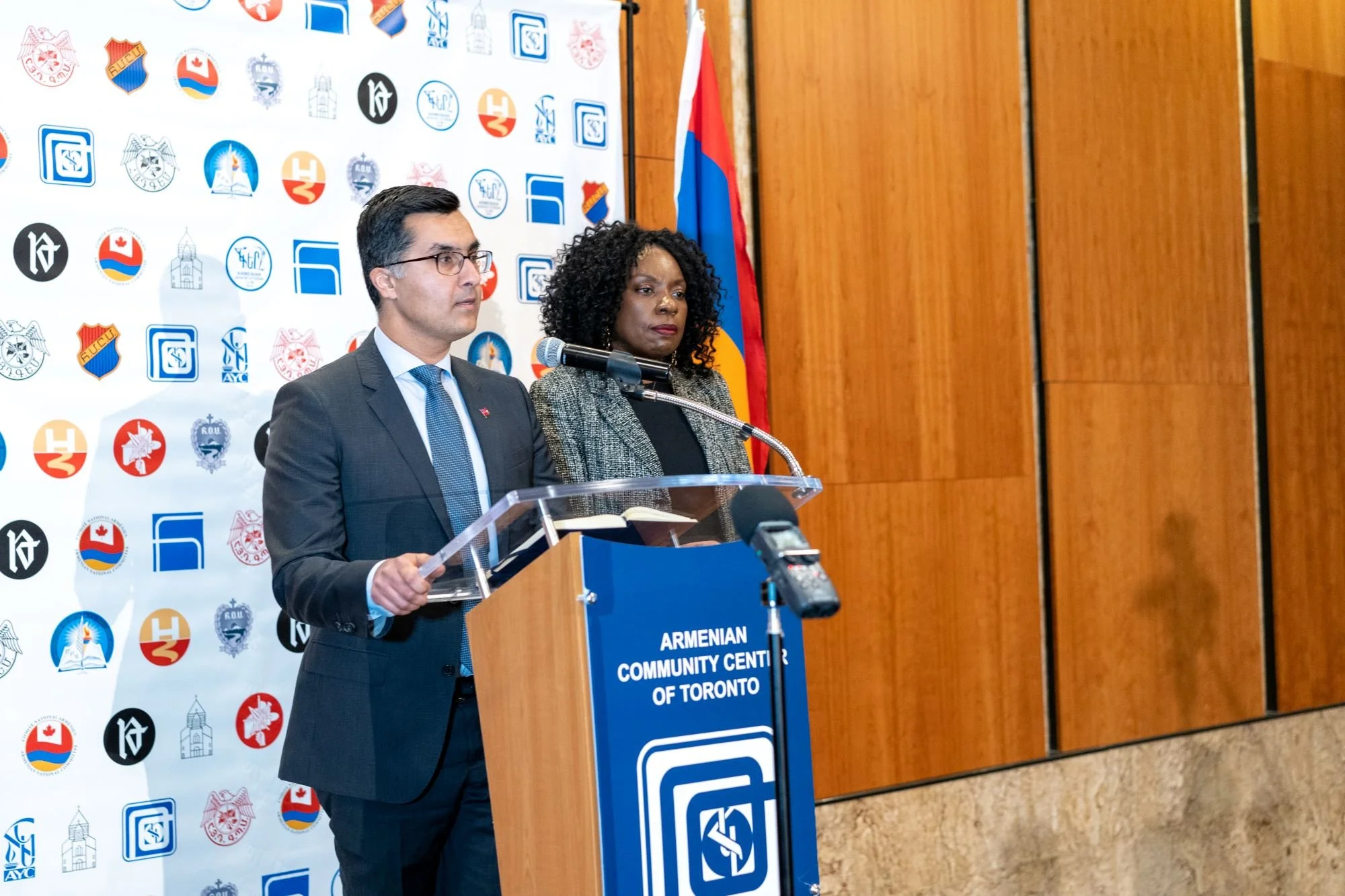Adil Shamji and Mitzie Hunter (Photo: Ara Hasserjian/ANCT)