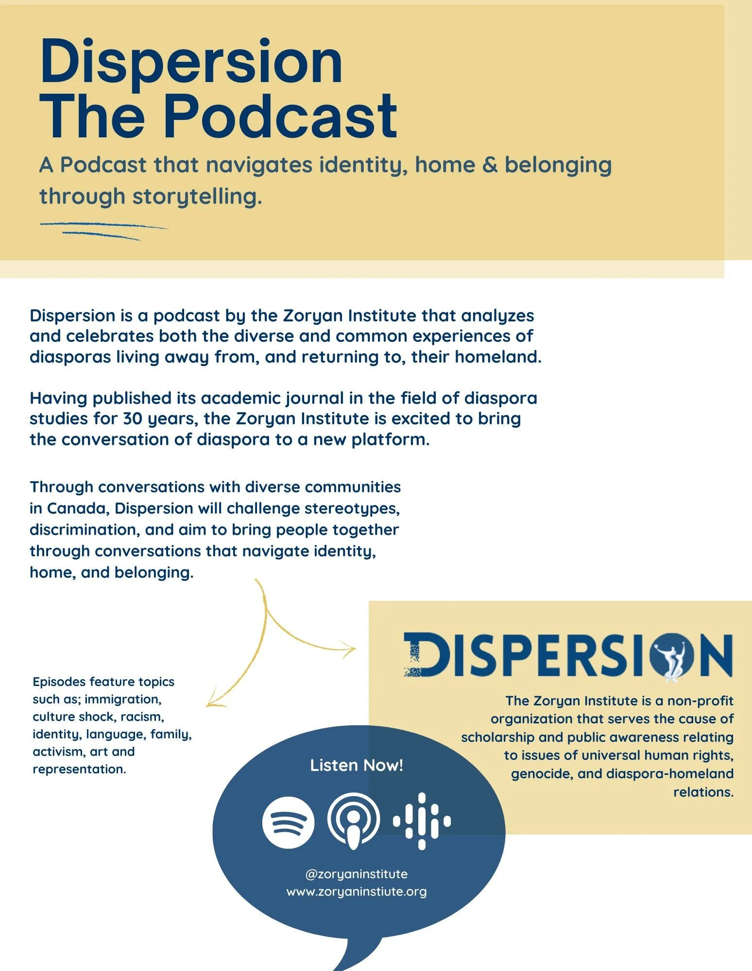 Dispersion: A podcast that navigates identity, home, and belonging through storytelling