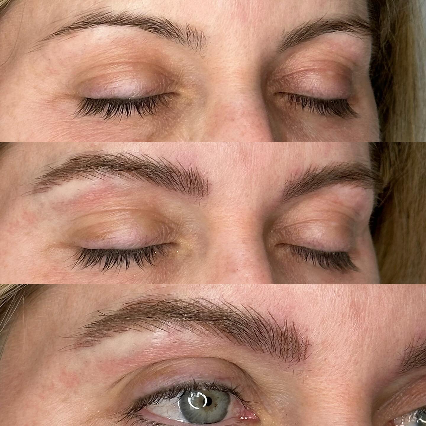 She traveled up from Austin so I can give her the brows she&rsquo;s always wanted. Totally worth it. Super natural #cosmetictattooing @elanmedspaclinic #studioiris #texas 
Shown in Order
✦ Before
✦ After 
✦ Close-up 
:
:
:
:
:
:
:
#naturalbrows #brow