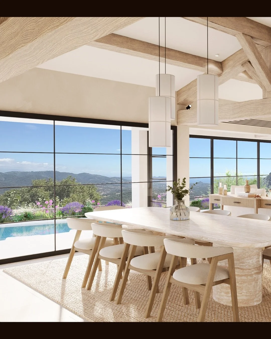 These aren&rsquo;t photographs. 
They&rsquo;re CGI visuals created before the refurbishment had even started. 

For projects like this South of France villa, renders are about so much more than &ldquo;pretty images&rdquo;. They help clients fully und