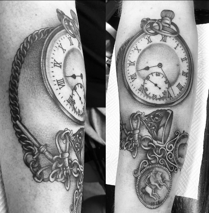  Pocket watch tattoo, black and grey pocket watch tattoo, Black and grey tattoo, sleeve tattoo, clock tattoo,  #blackandgrey #londontattooers #art #london #customtattoo #tattooart #custom #tattoo #ink #tattooer #london #tattoo #tattoos #londontattoo,