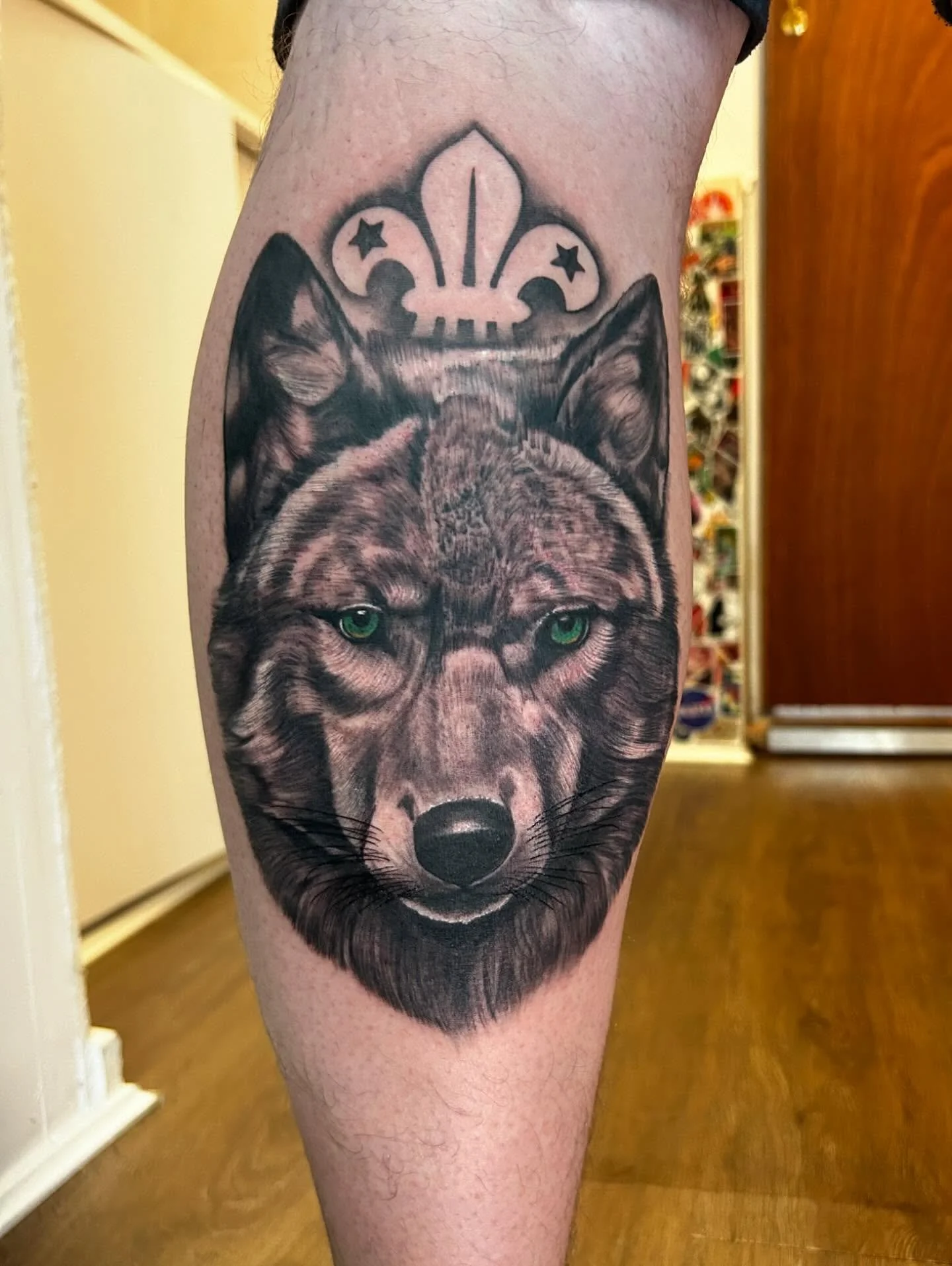 Thanks for @charlonroberts Mark (mk1) today who came in to celebrate his 40th birthday with this #akela #scout tattoo. 

Mark dedicates a huge amount of time to lead and develop youngsters in the @scouts as Akela. 👏🏻

Thanks Mark. See you next time