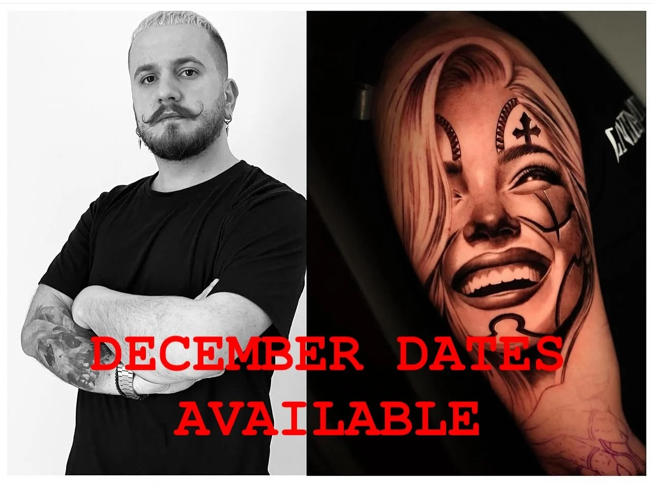 IMPORTANT :  MAURO WILL BE BACK FROM 8-14 DECEMBER

IF YOU WOULD LIKE TO SECURE A DATE PLEASE DM AND WE CAN PRE BOOK A DATE FOR YOU AND THEN CONFIRM IT WITH YOUR DEPOSIT IN THE STUDIO IN PERSON. 

MAUROS NOVEMBER VISIT IS FULLY BOOKED AND THESE DATES