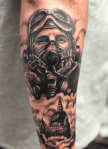 pilot tattoo, st pauls's tattoowar tattoo,  #blackandgrey #londontattooers #art #london #customtattoo #tattooart #custom #tattoo #ink #tattooer #london #tattoo #tattoos #londontattoo, south croydon, eye for ink tattoo,