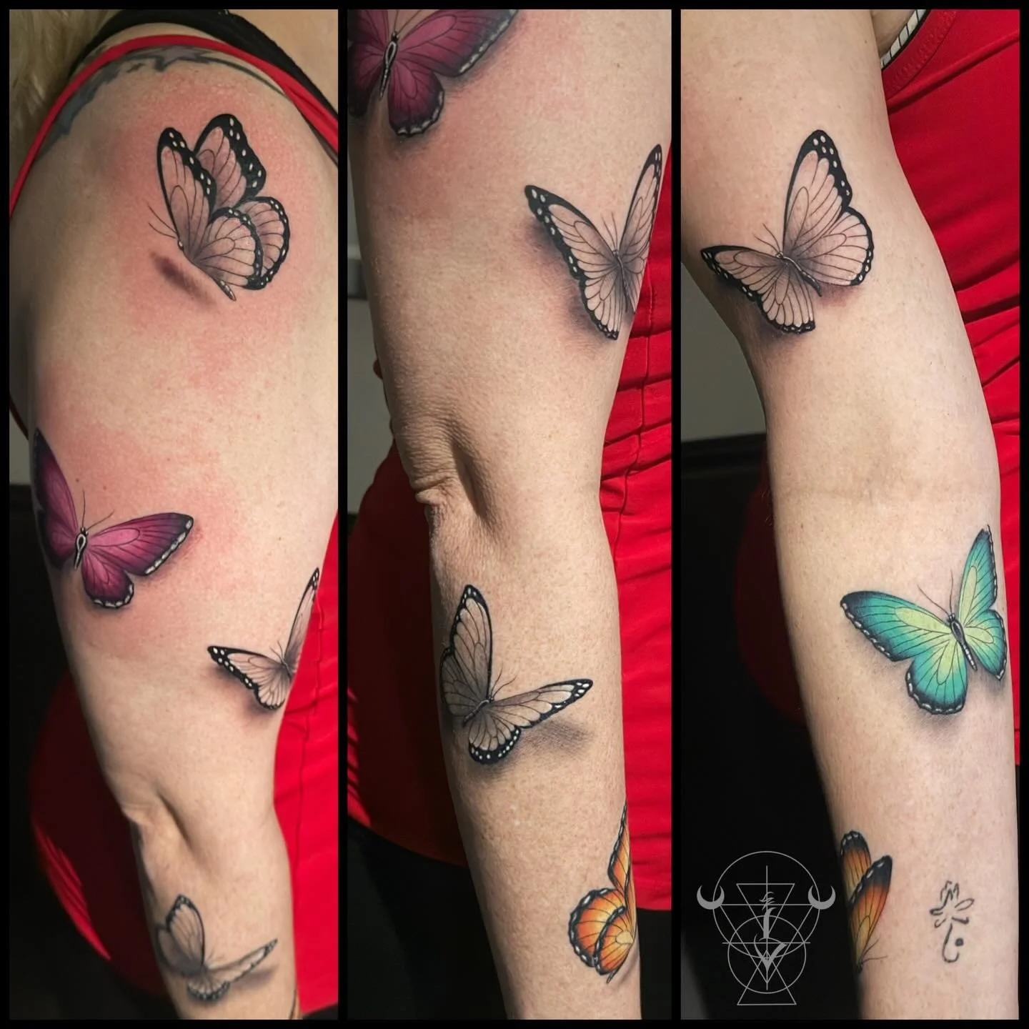 Started this nature sleeve! Next will be birds and little bugs and maybe some flowers 😍 

#tattoo #butterflytattoo #realism #buckscounty #kestrelcollective