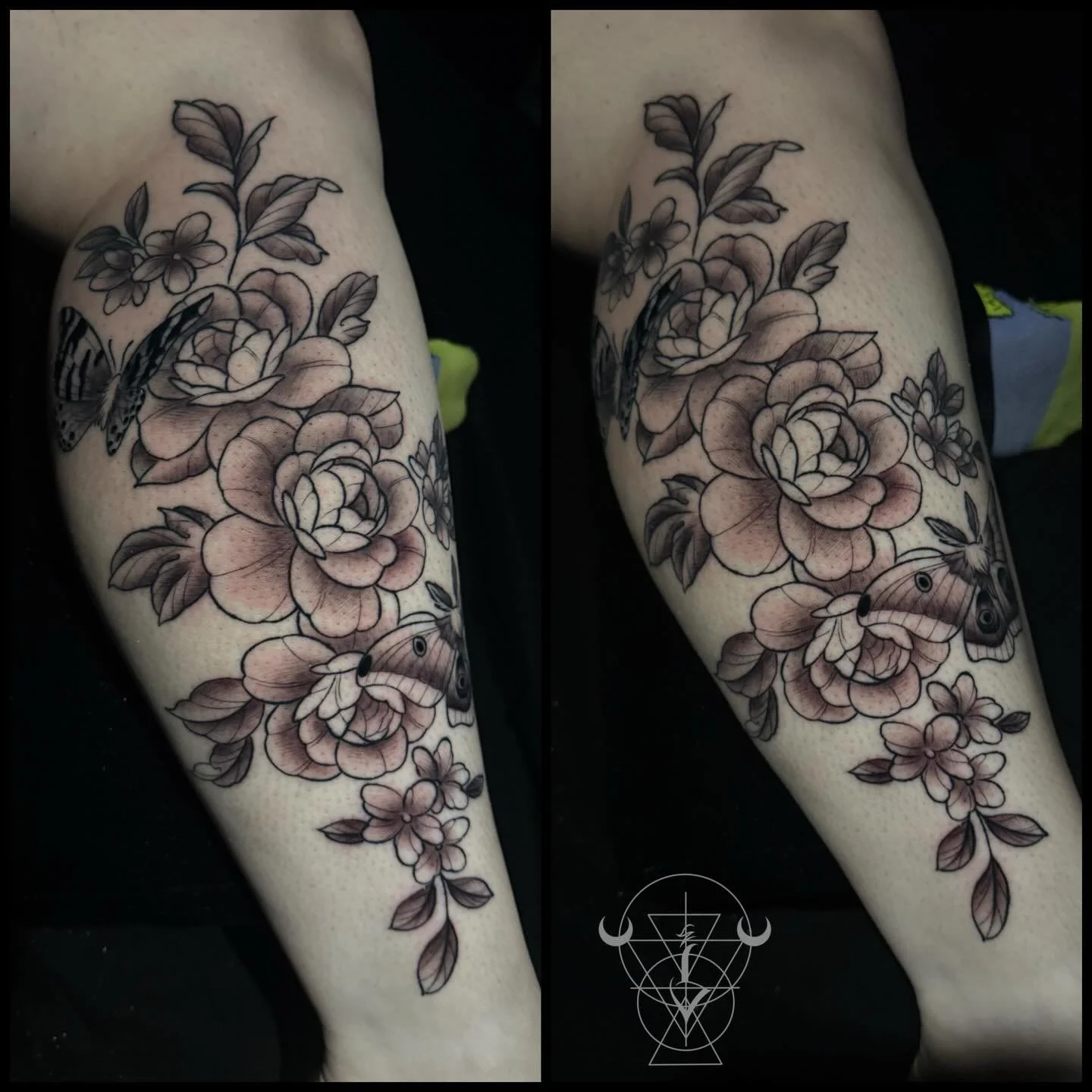 Always love working on a floral piece! 🌹🌸🌷🌻 thanks so much Nikia for trusting with all your flower needs 🤭 

#tattoo #floraltattoo #blackandgrey #buckscounty #kestrelcollective