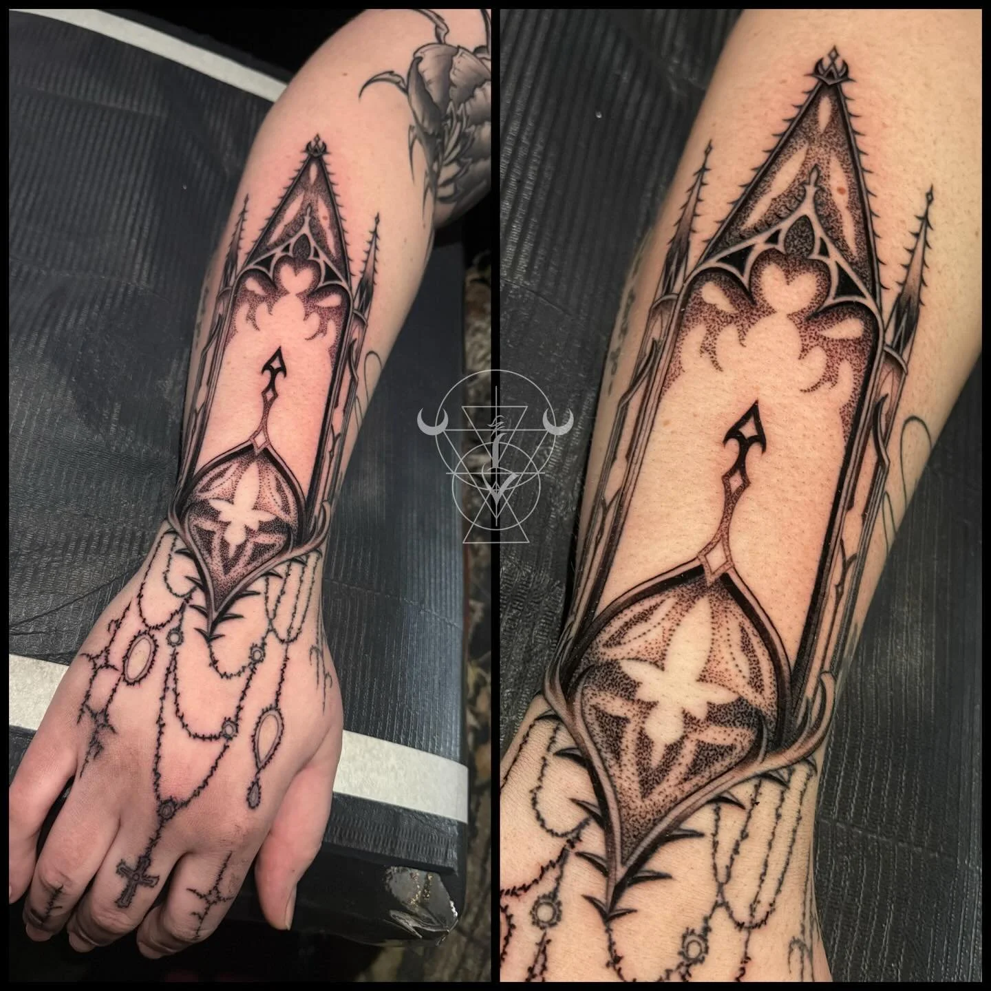 It was such a privilege to tattoo this!! I loved creating this design and tattooing it was even better! Thanks you so much @j.adewoods for trusting me always 🖤🖤🖤

#tattoo #cathedral #blackwork #buckscounty #kestrelcollective