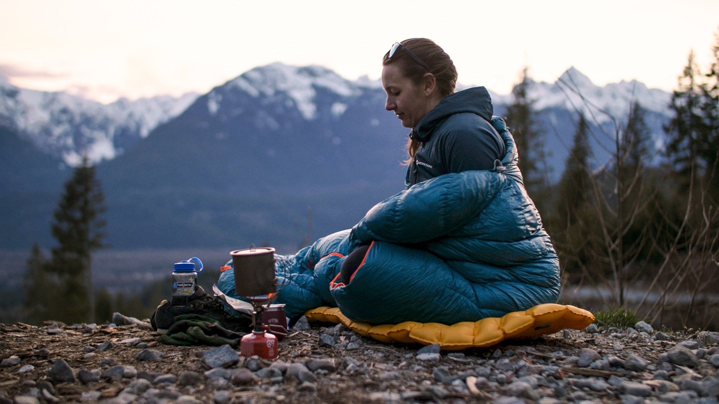 My perfect bivvy set up is supremely simple: hydrophobic sleeping bag, insulated inflatable mat, and a little stove to make a cuppa while I watch the mountains from my little cocoon.
Only works in decent conditions, but my theory is that when bad wea