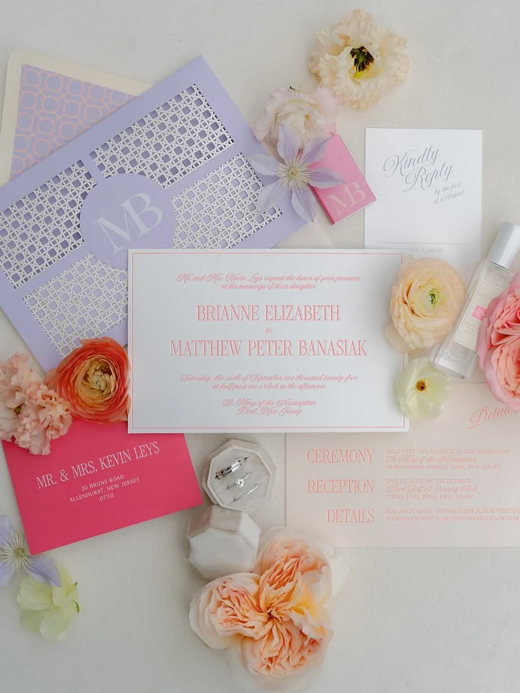 The details spoke first. 

Inspired by the course where they love to spend time together, the stationery and details on their wedding day became a seamless extension of their setting and their story. 

Thoughtful design doesn&rsquo;t just dress a spa