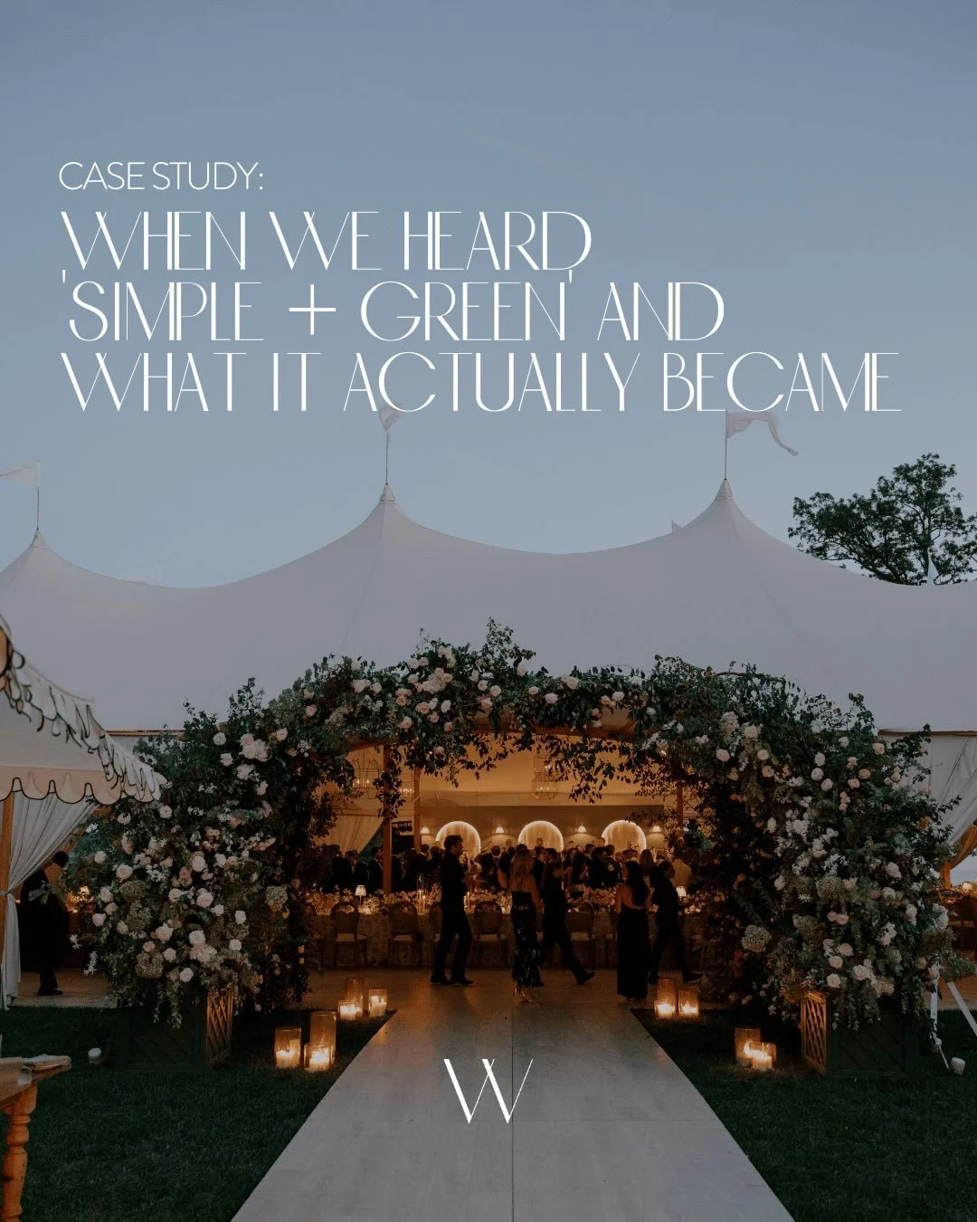 The bride said she wanted simple... green and white. Nothing overdone. She also wanted to honor the home she grew up in and for the atmosphere to feel as inviting as her family celebrations there always are.

As we worked together, &ldquo;simple&rdqu