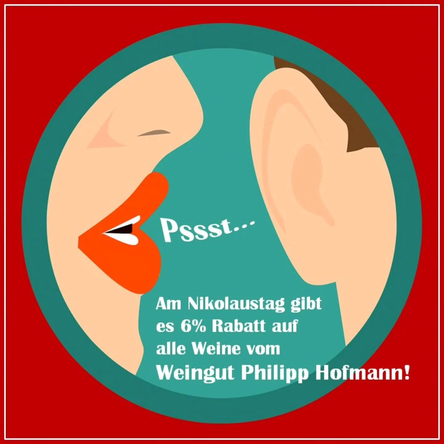 !!! Weitersagen !!!

Am 06.12.24 schenken wir euch zu Nikolaus -6% Rabatt auf alle Weine in unserem Onlineshop unter www.hofmann-wein.de/shop.

Dazu m&uuml;sst ihr nur den Rabattcode, den wir am Freitag 06.12.24 in unserem Instagram Kanal bekannt geb