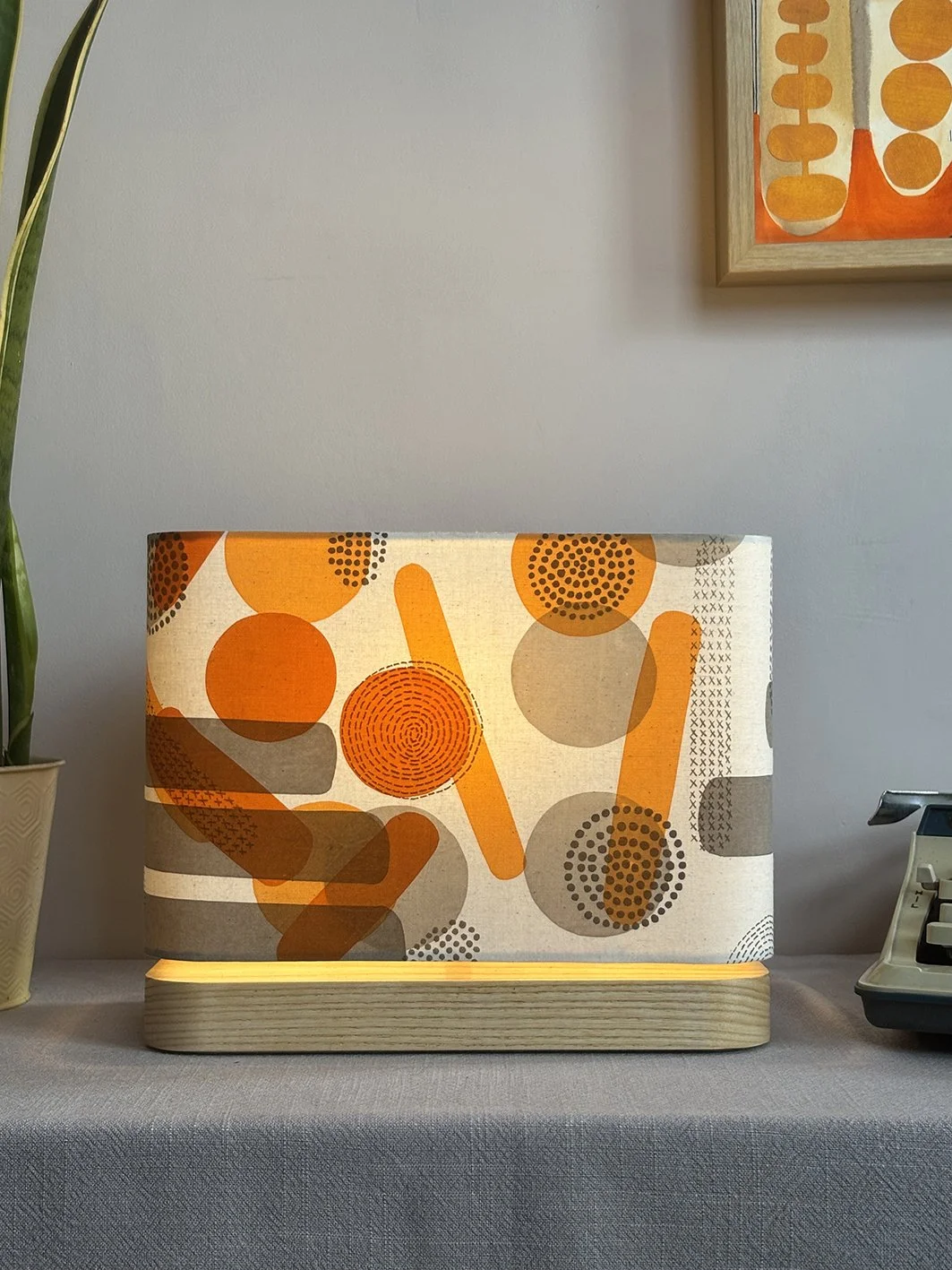 Orange and Grey Table Lamp