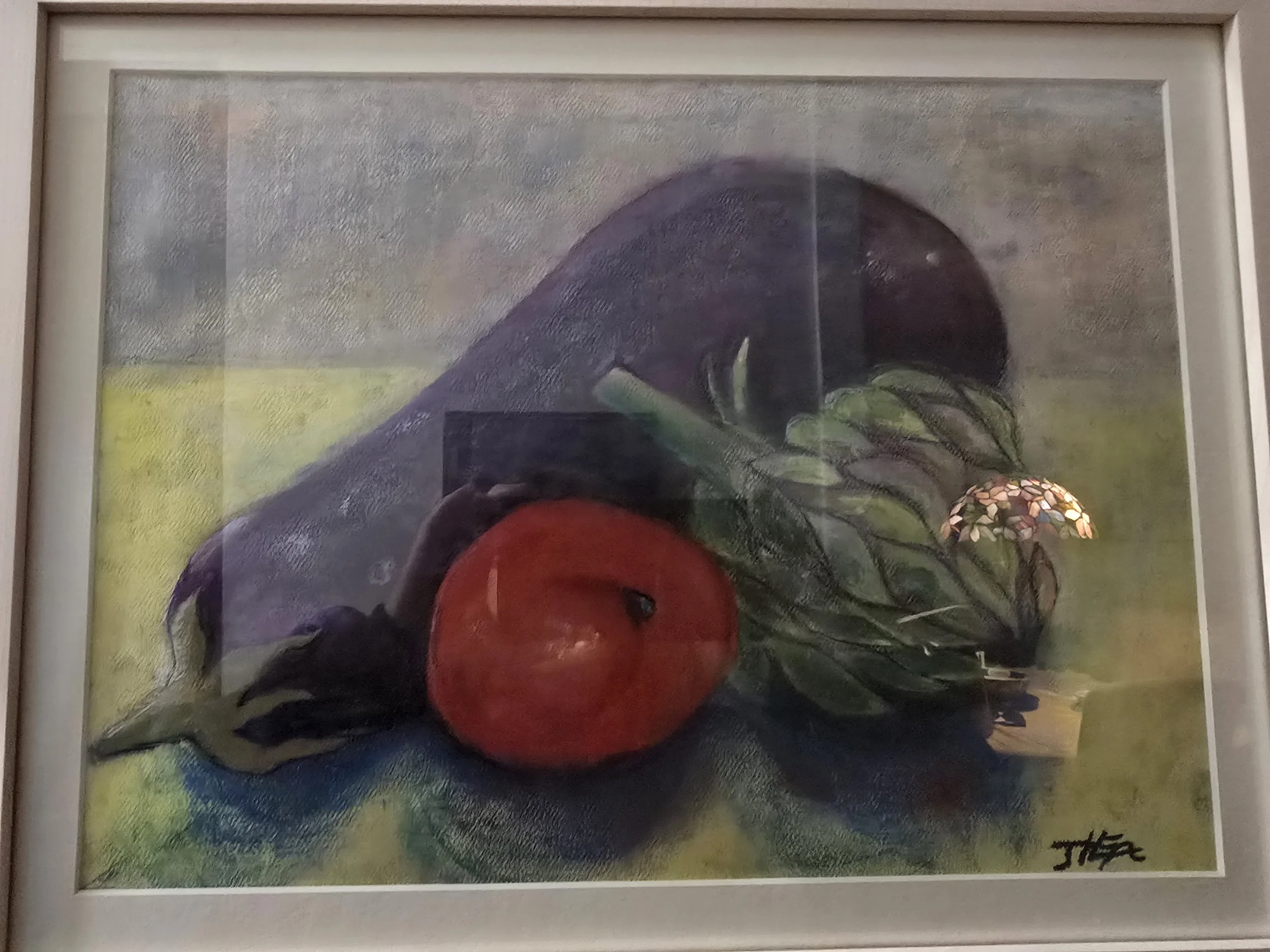  "Eggplant and Friends"  2025, pastel